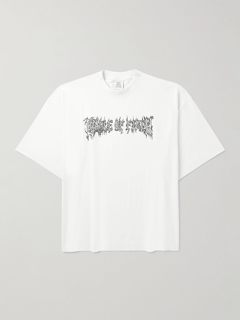 Printed Cotton-Jersey T-Shirt White 1
