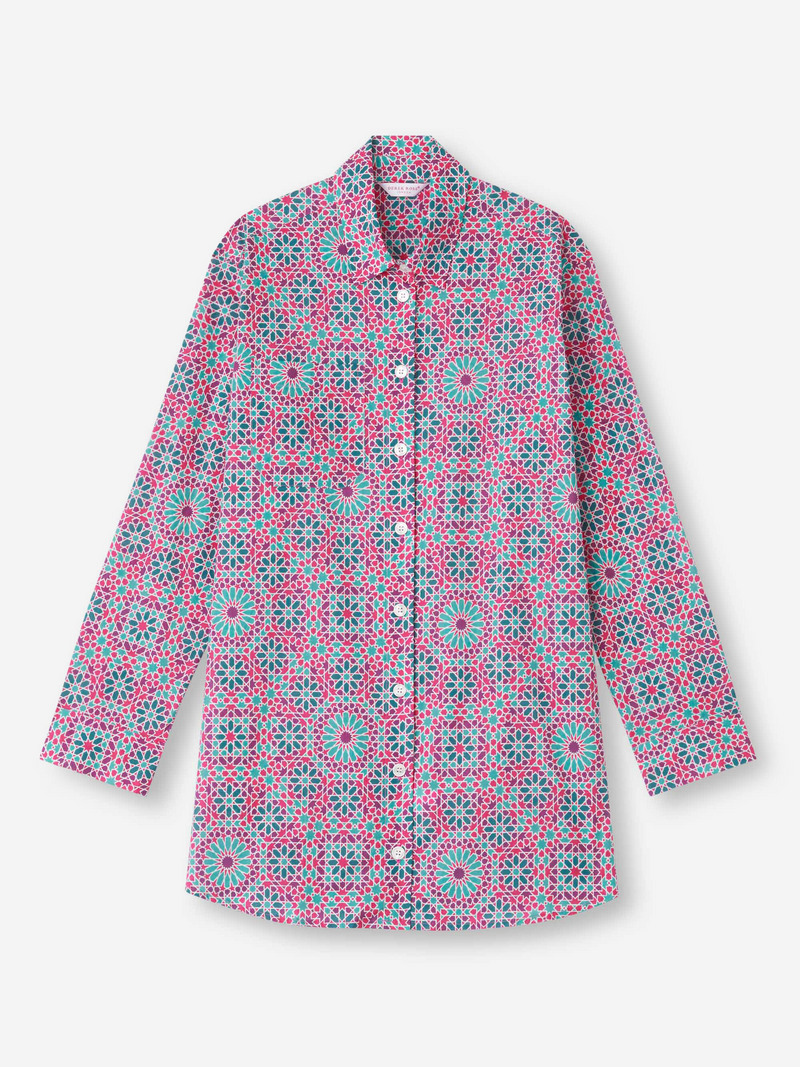 Women's Nightshirt Ledbury 69 Cotton Batiste Pink - 1