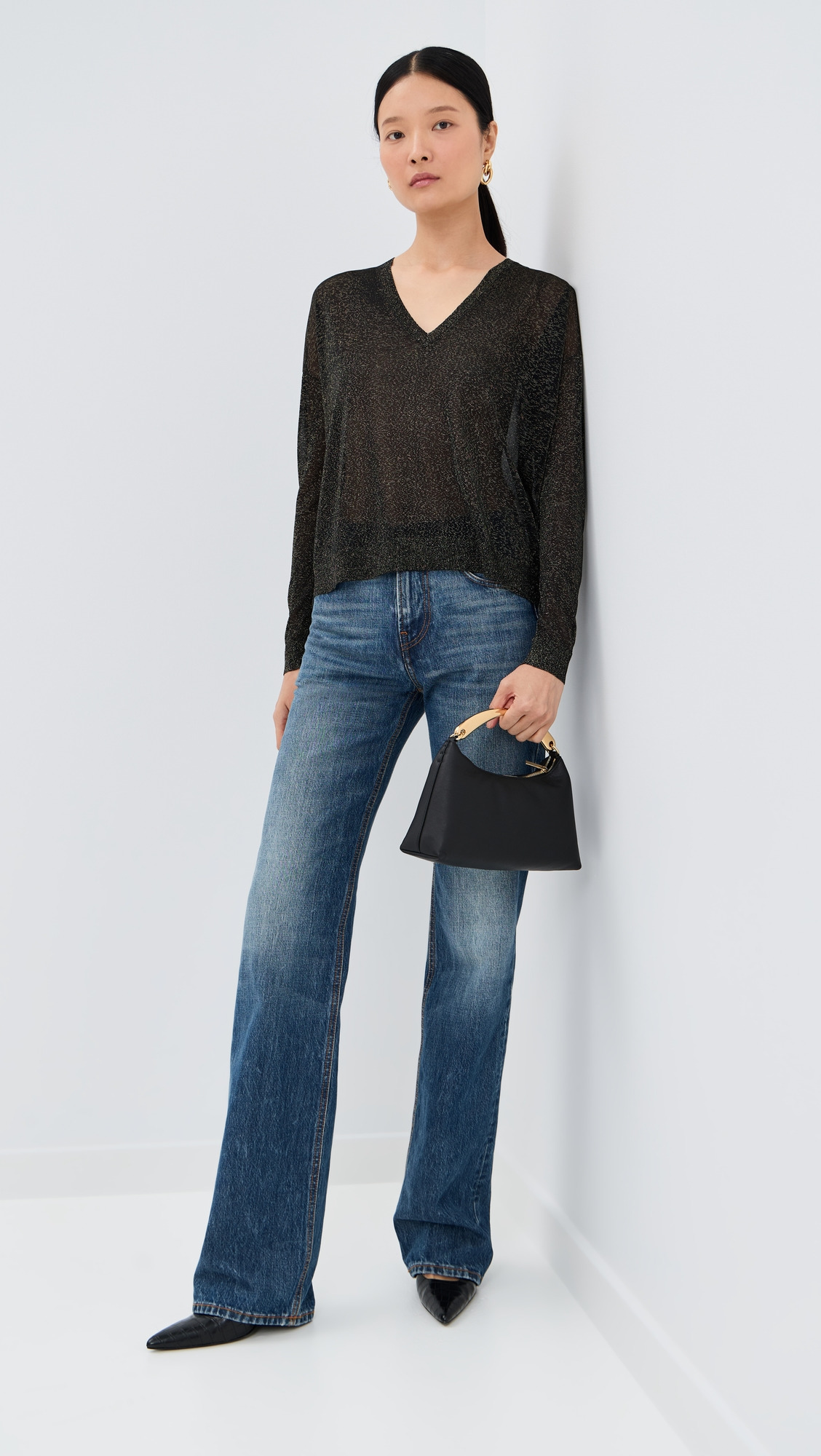 V Neck Sweater - 4