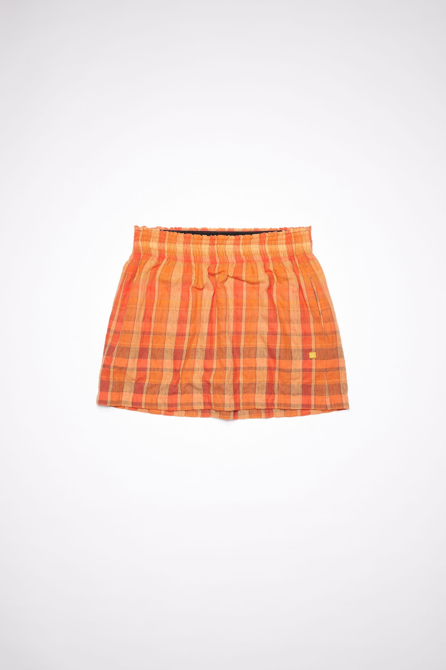 Flannel skirt - Brick red/apricot orange - 4