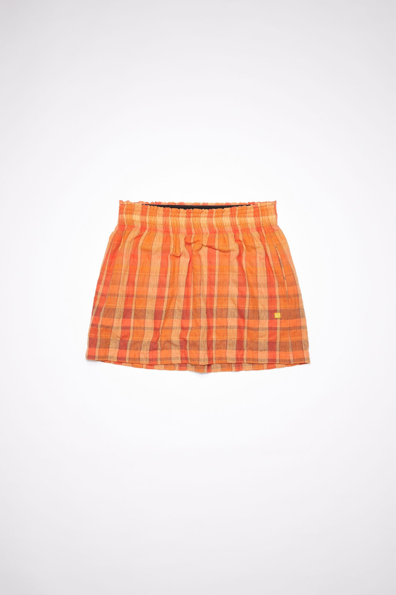 Flannel skirt - Brick red/apricot orange 4