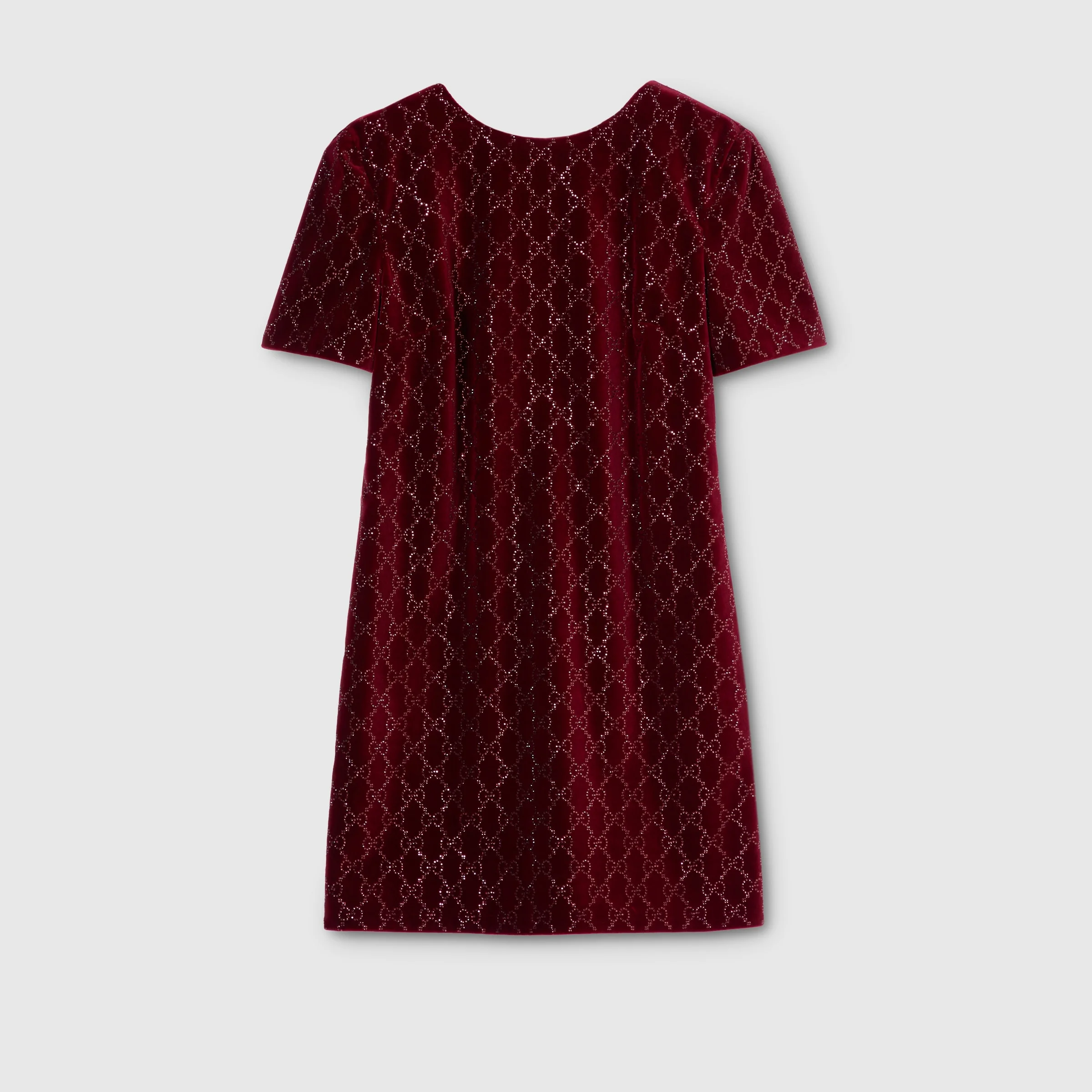 Embroidered cotton velvet dress - 1