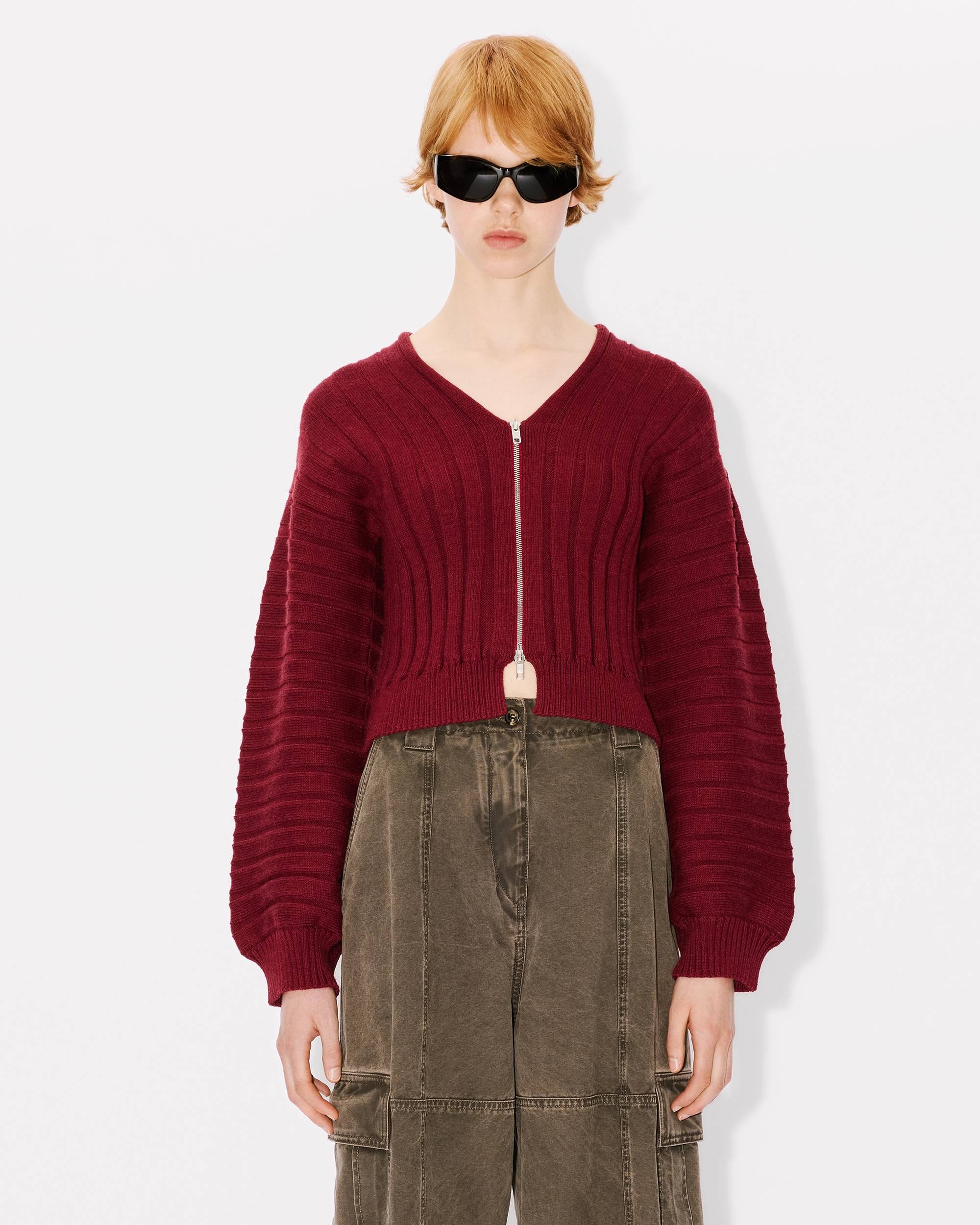Embroidered rib-knit cardigan - 3