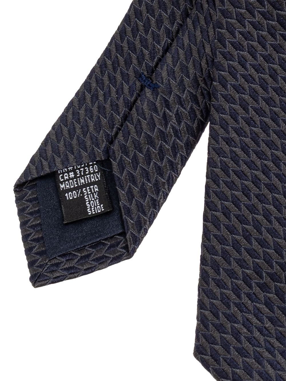 geometric-pattern silk tie - 3