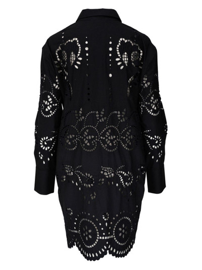 NILI LOTAN Mathilde floral-embroidered shirt dress outlook