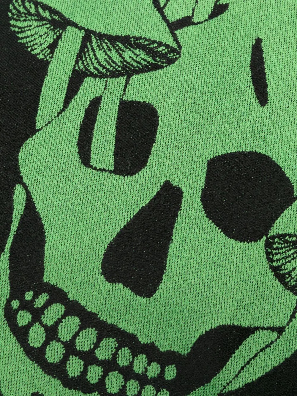 mushroom & skull wool scarf - 3