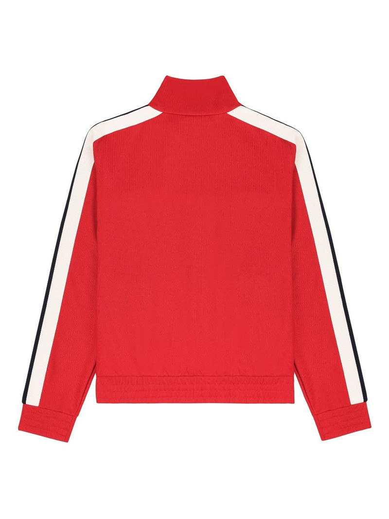 Sporty & Rich stripe-detail zip-up track jacket outlook