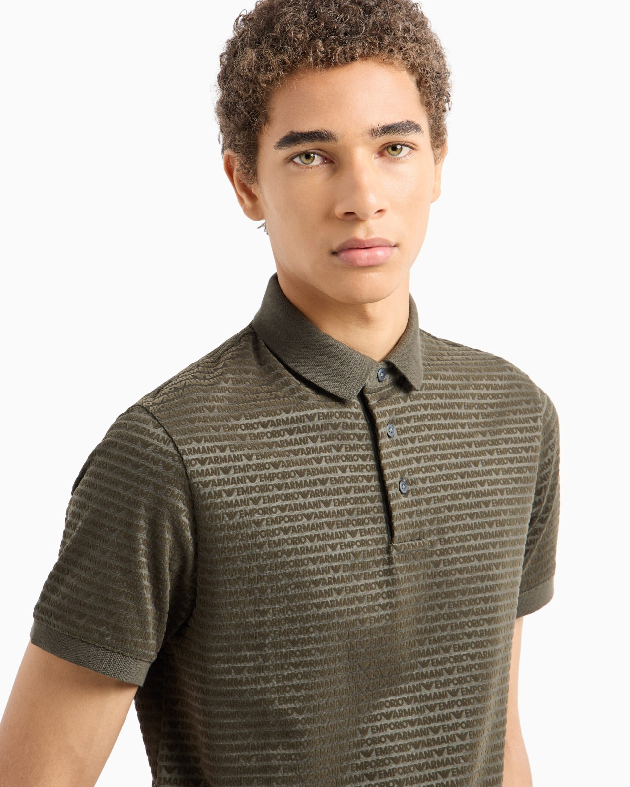 ASV Lyocell-blend jersey polo shirt with flocked lettering all over - 6
