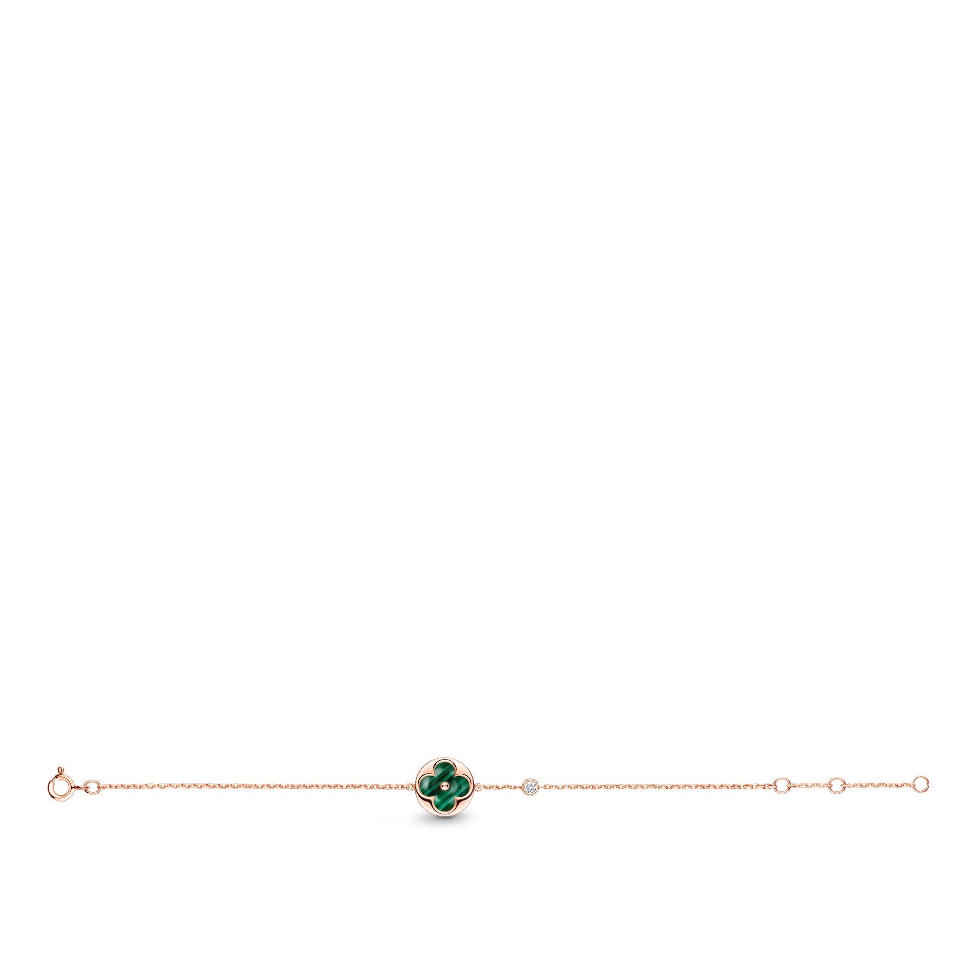 COLOR BLOSSOM BB SUN BRACELET, PINK GOLD, MALACHITE AND DIAMOND - 3