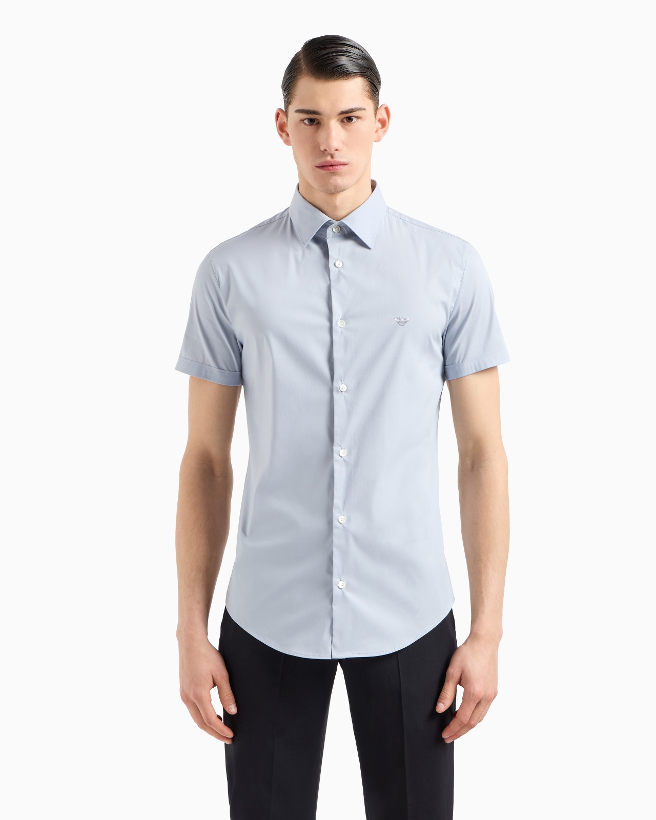 Short-sleeved, stretch nylon-blend shirt - 4