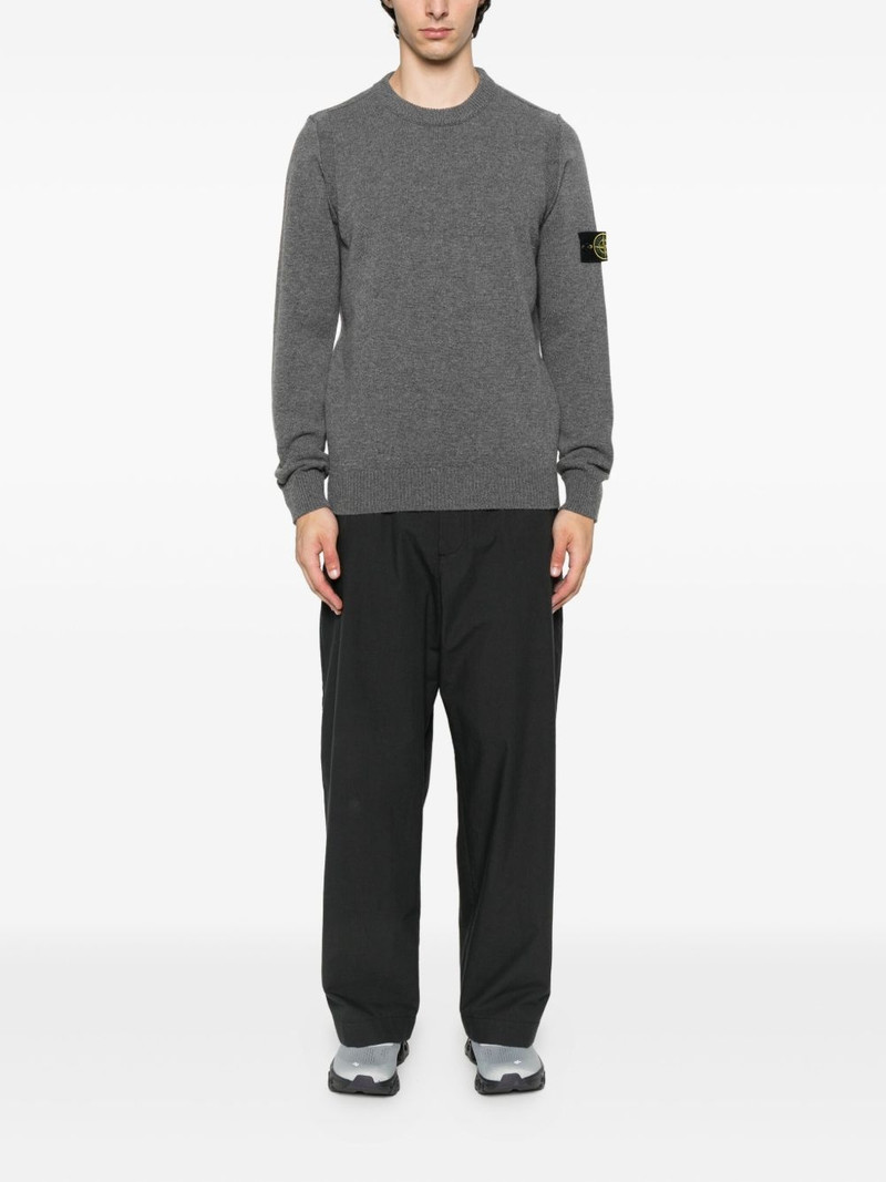 Stone Island crew-neck patch sweater outlook
