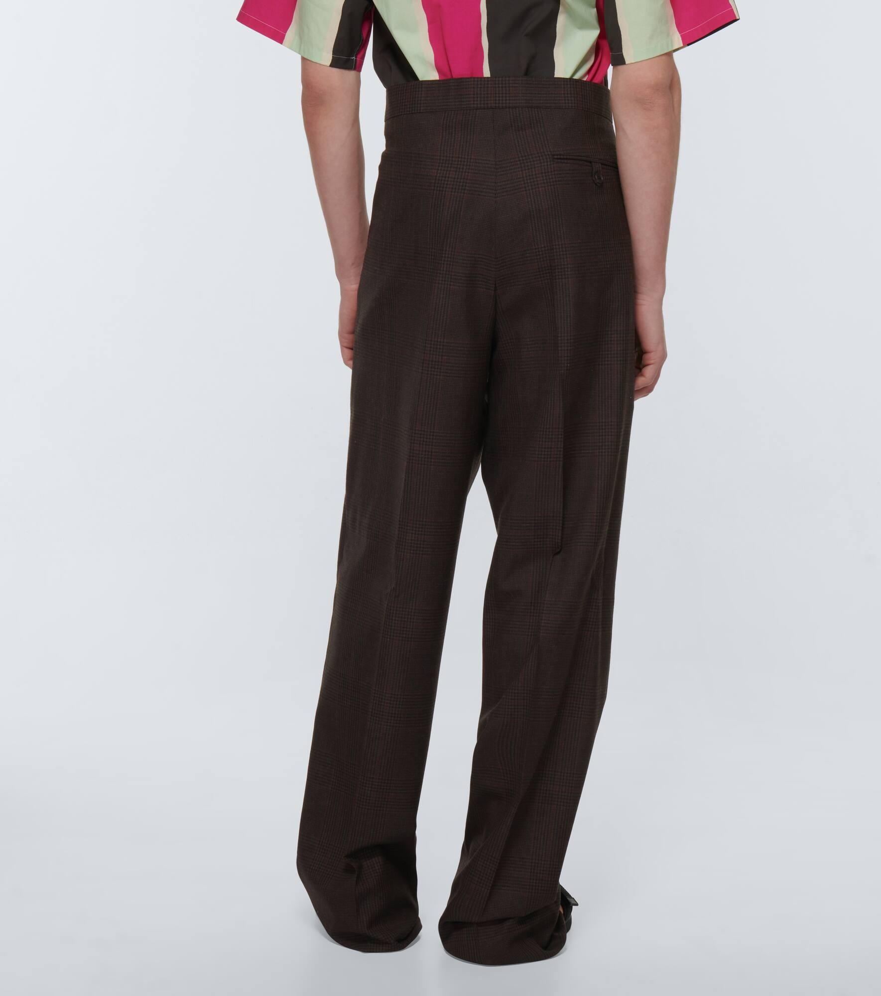 Checked wool pants - 4
