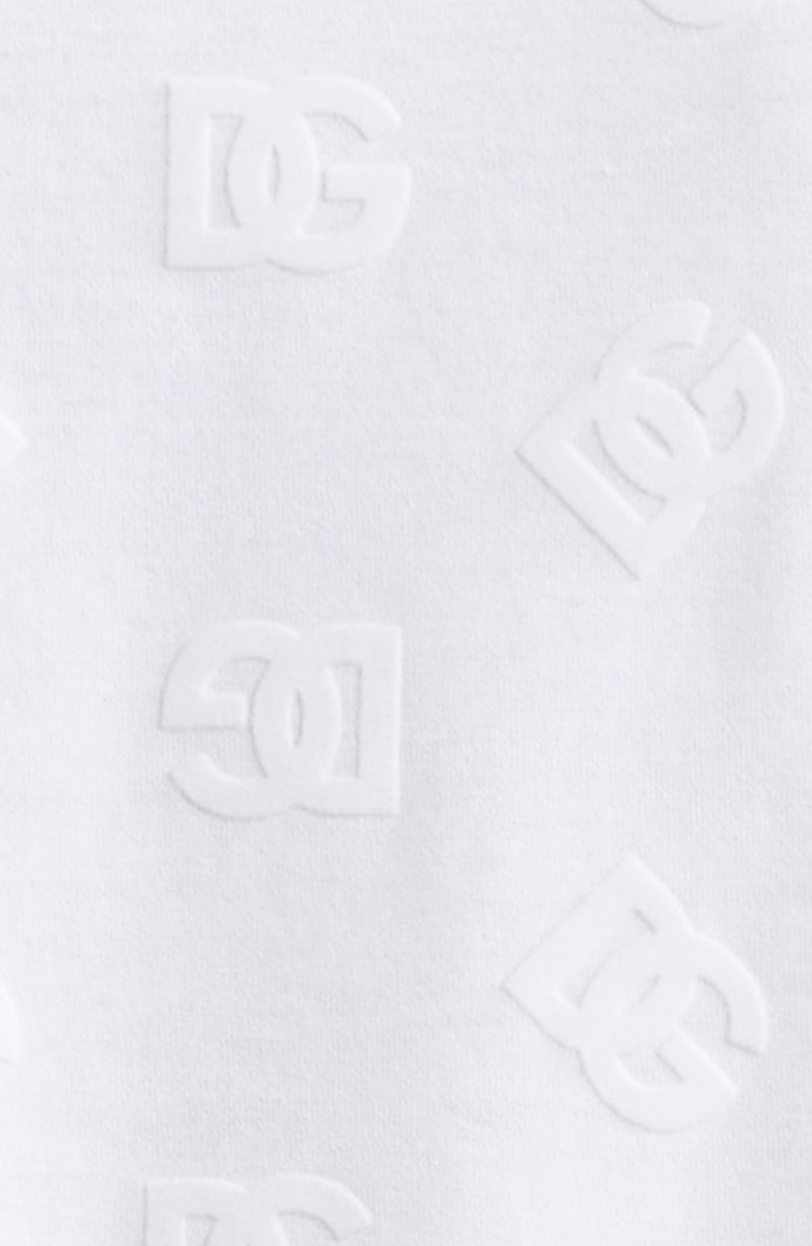 Dolce&Gabbana Re-Edition Flocked Logo Cotton T-Shirt in W0800 Bianco Ottico at Nordstrom - 6