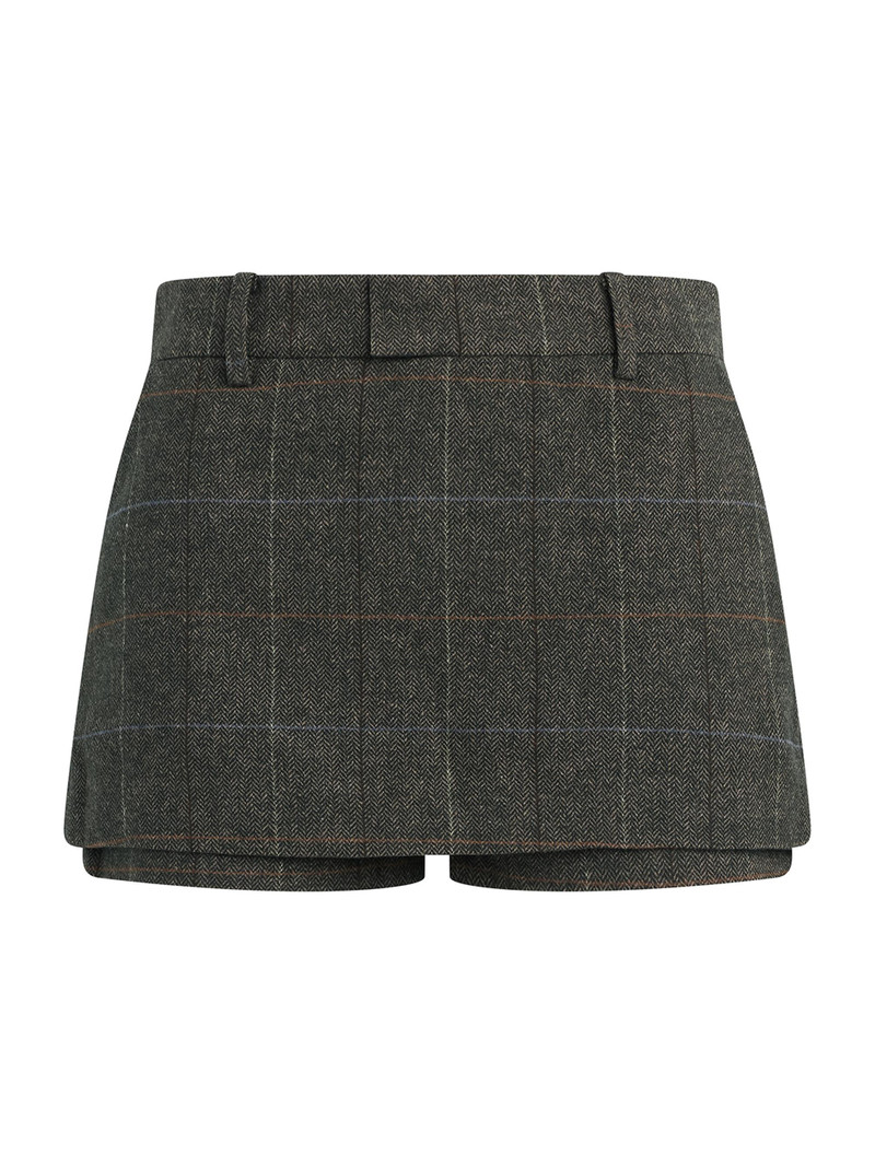 Women's Spencer Plaid High-Rise Skort - Mocha Plaid 1