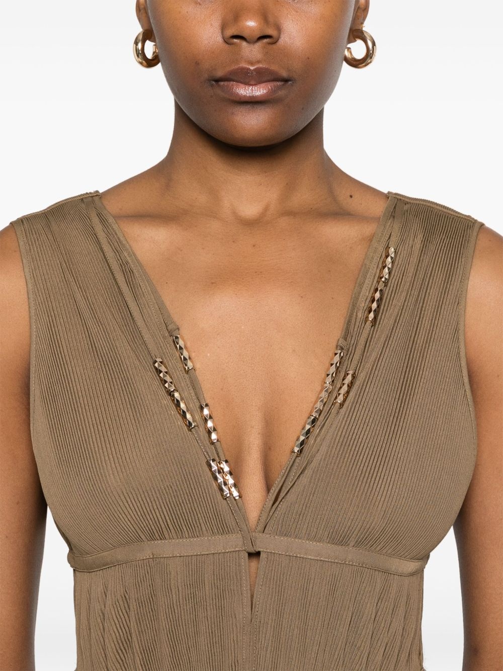 plissé midi dress - 5
