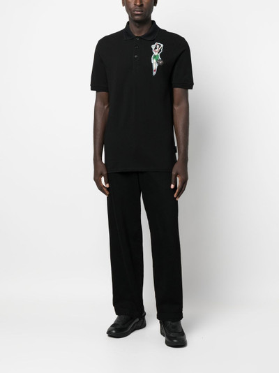 PHILIPP PLEIN Hawaii logo-patch polo shirt outlook