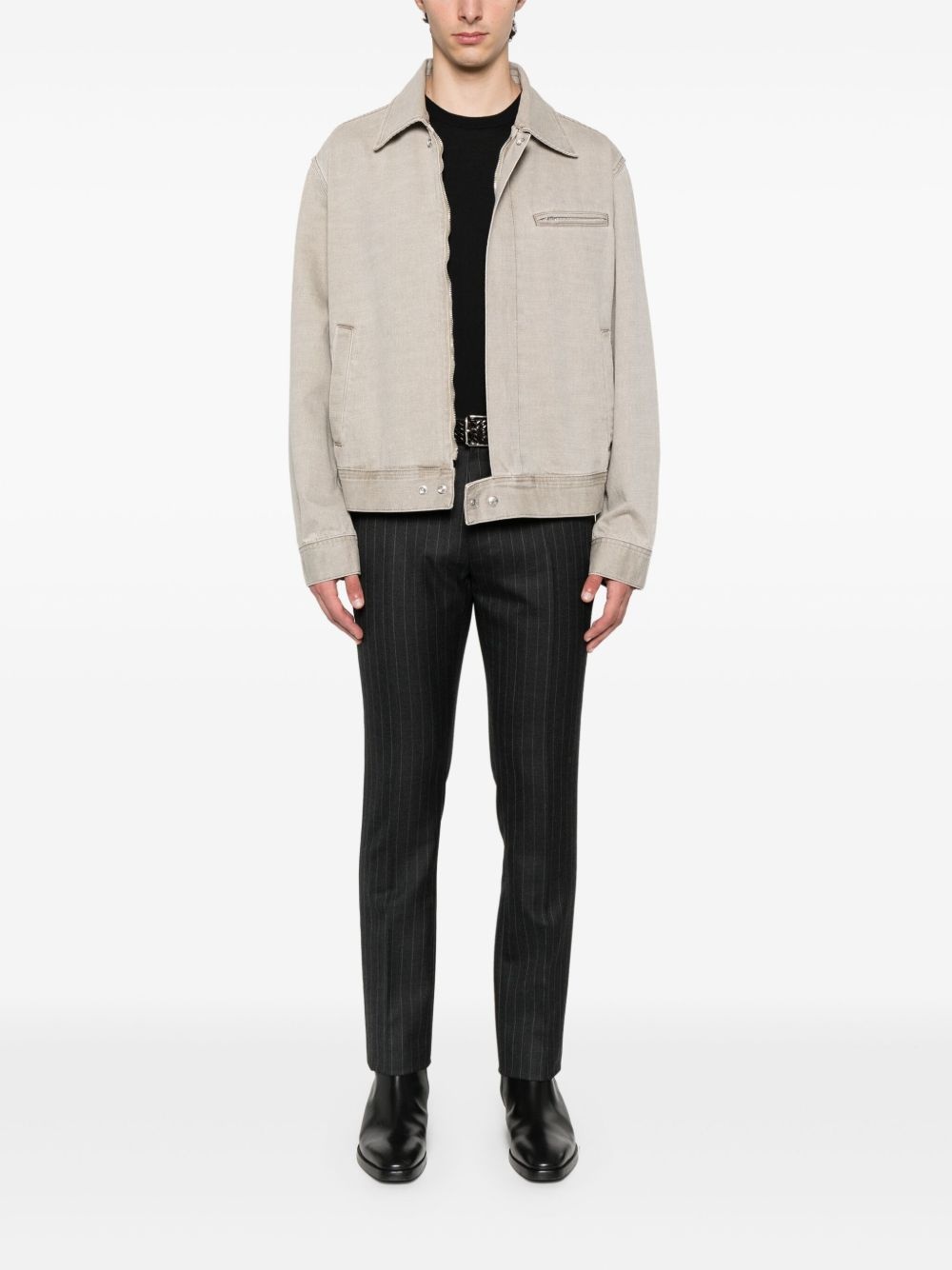 striped straight-leg trousers - 2