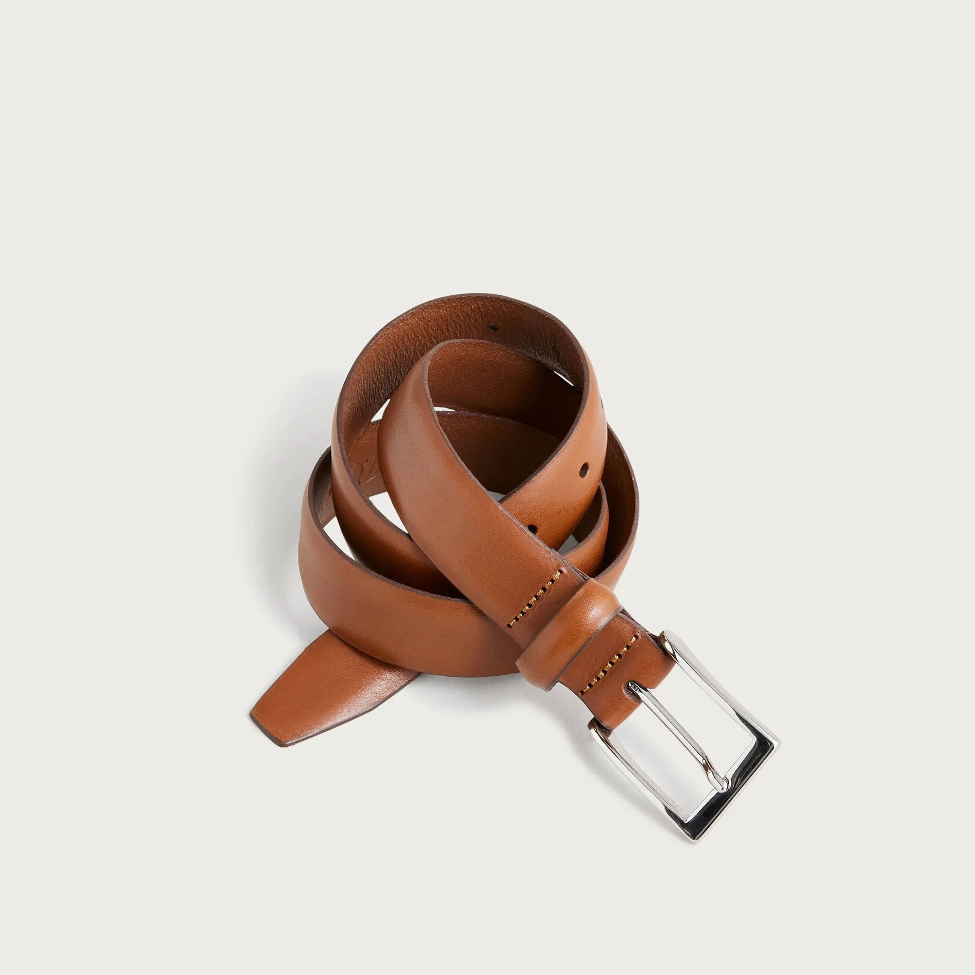 Italian leather dress belt - 1