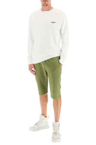 Balmain SWEATSHORTS WITH FLOCKED LOGO outlook