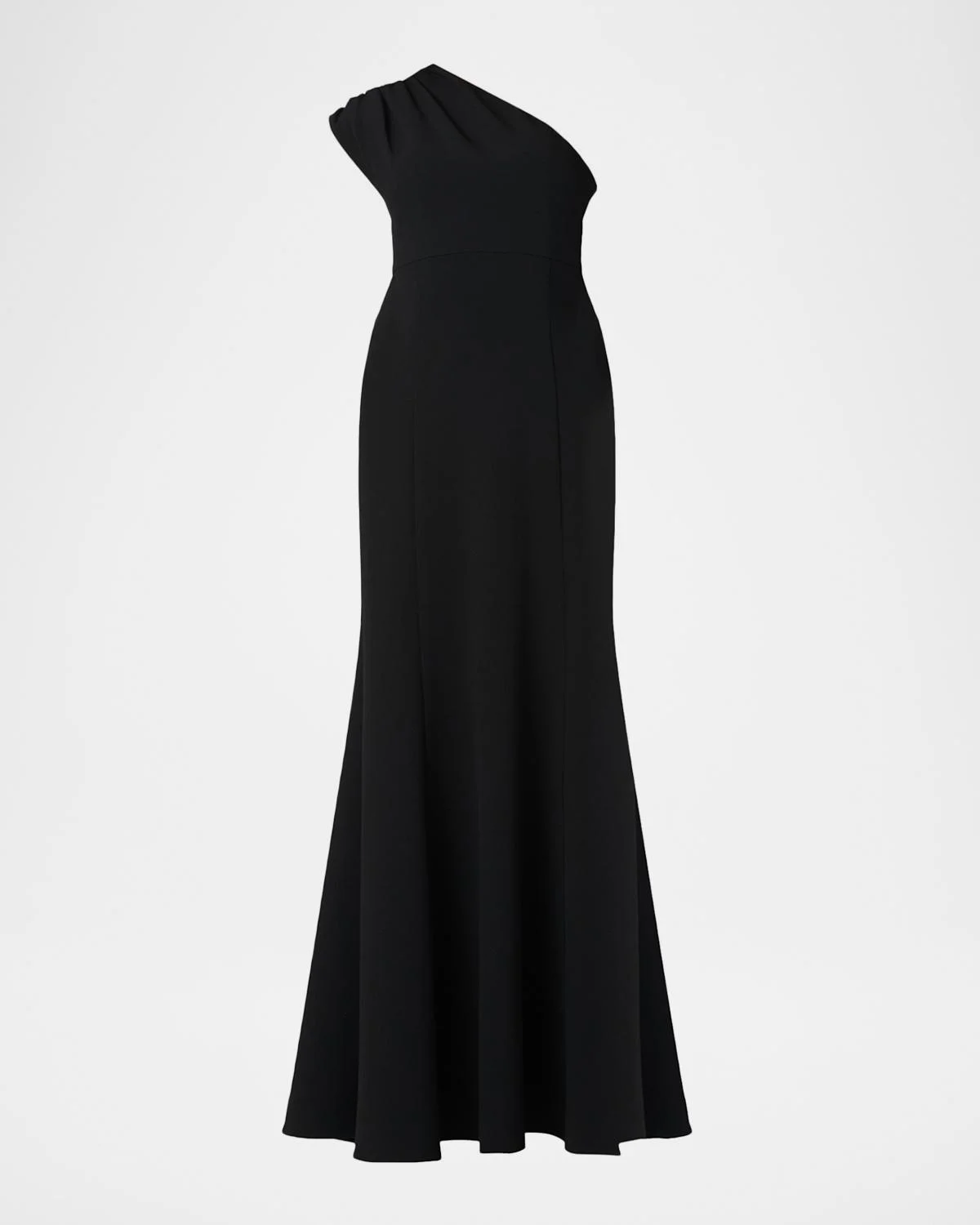 McKenna One-Shoulder Crepe Gown - 1