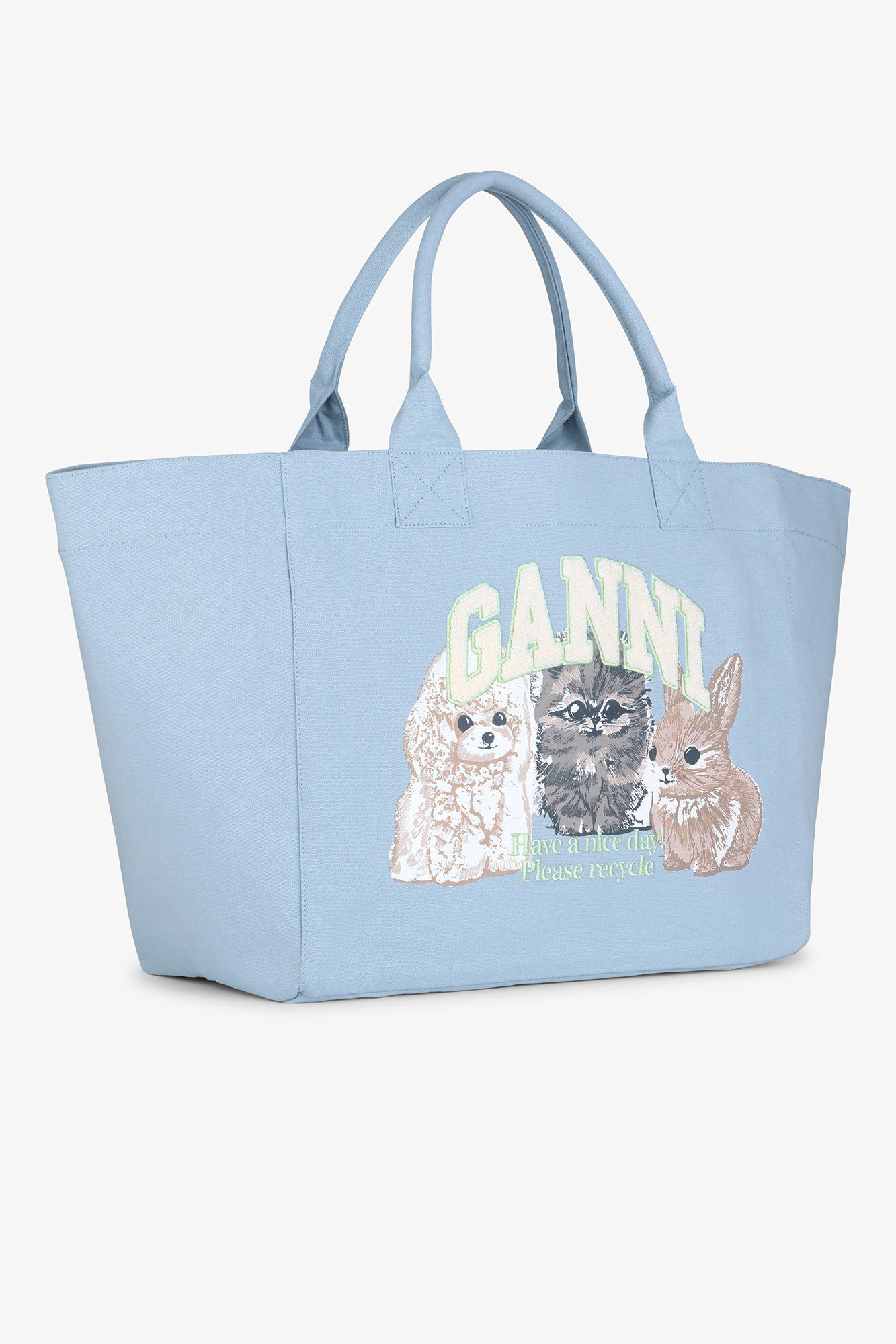 BLUE XXL ANIMAL PRINT TOTE - 2