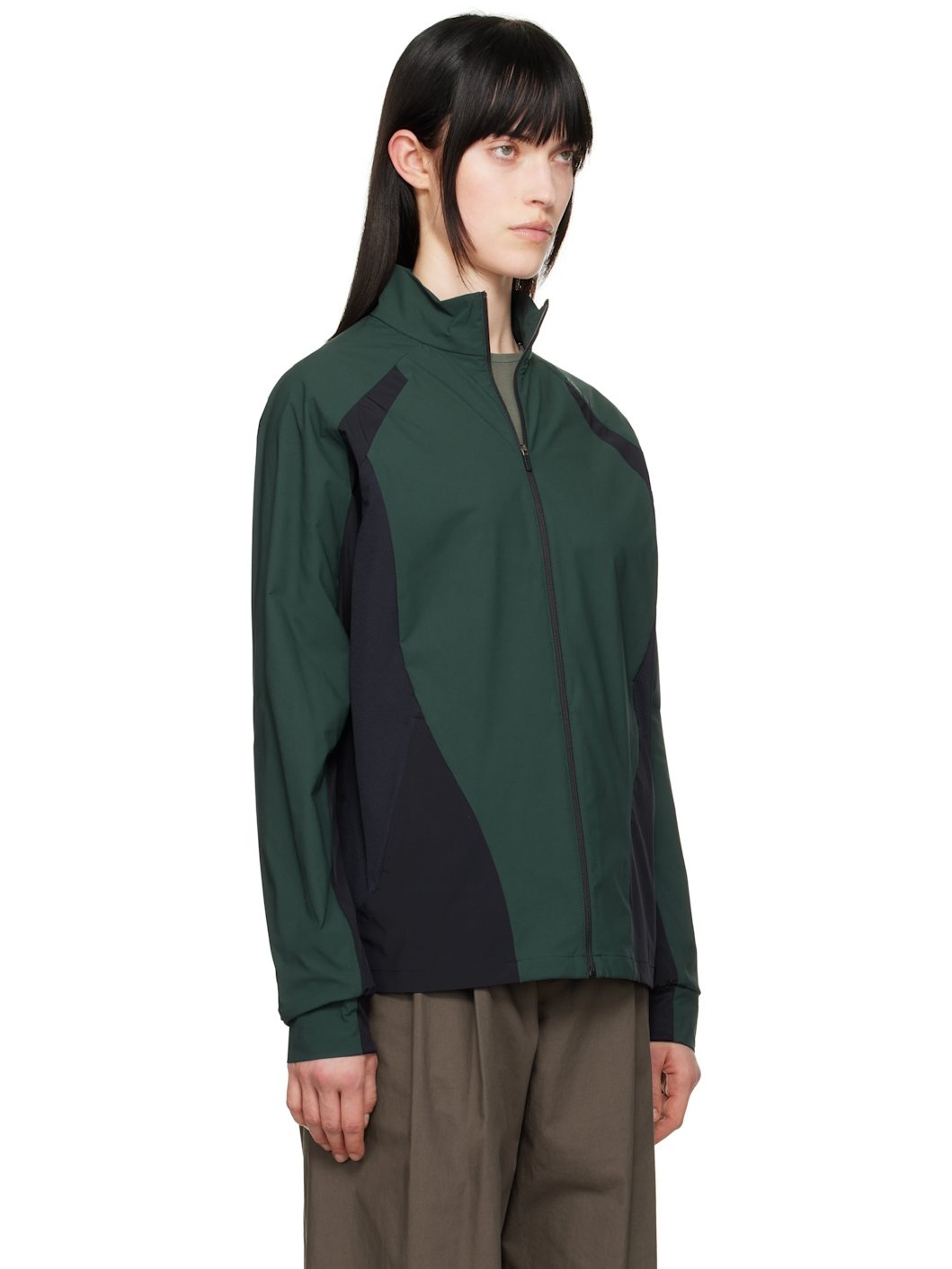 Green Zip-Up Track Jacket - 2