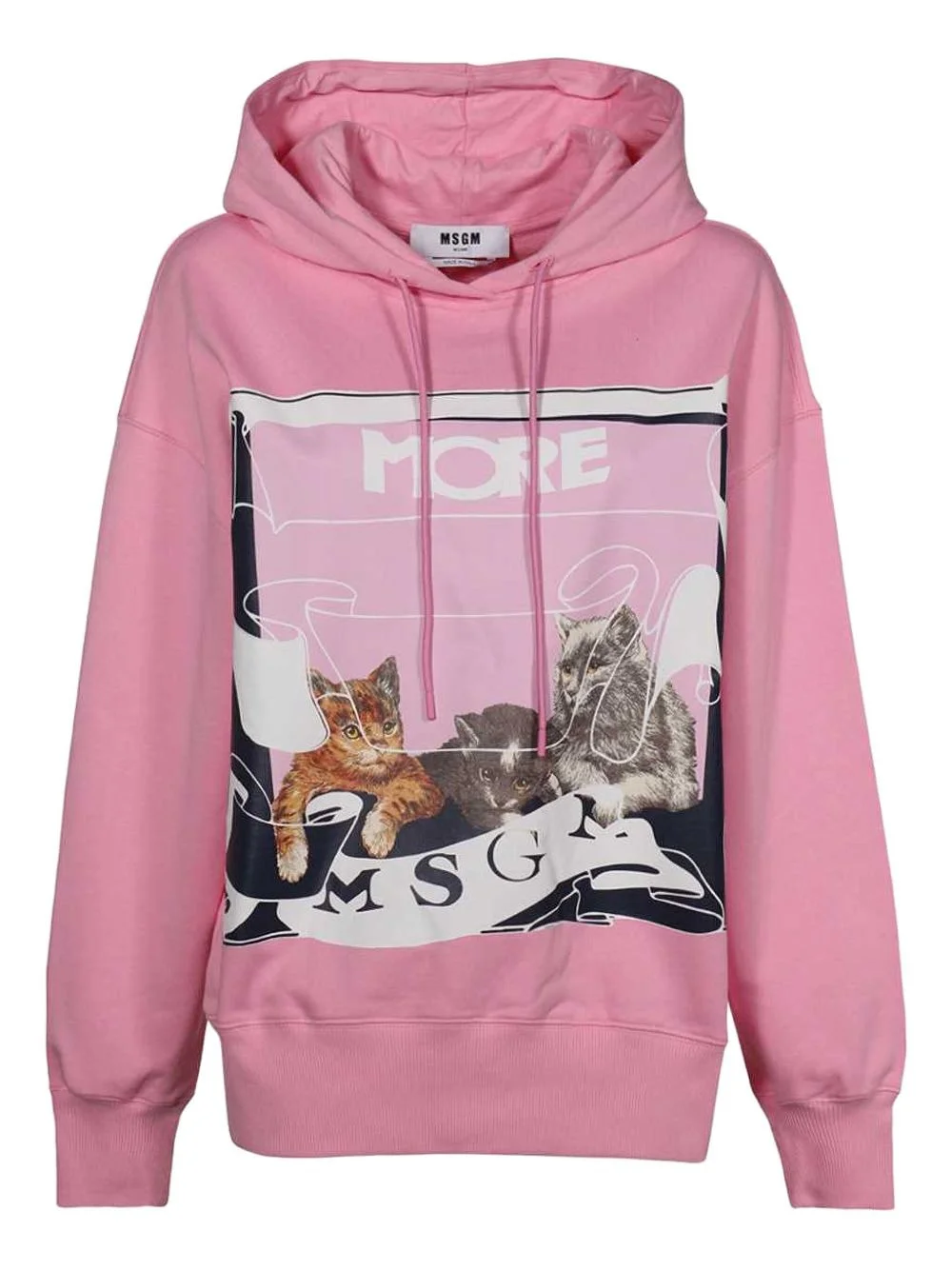 cat-print hoodie - 1
