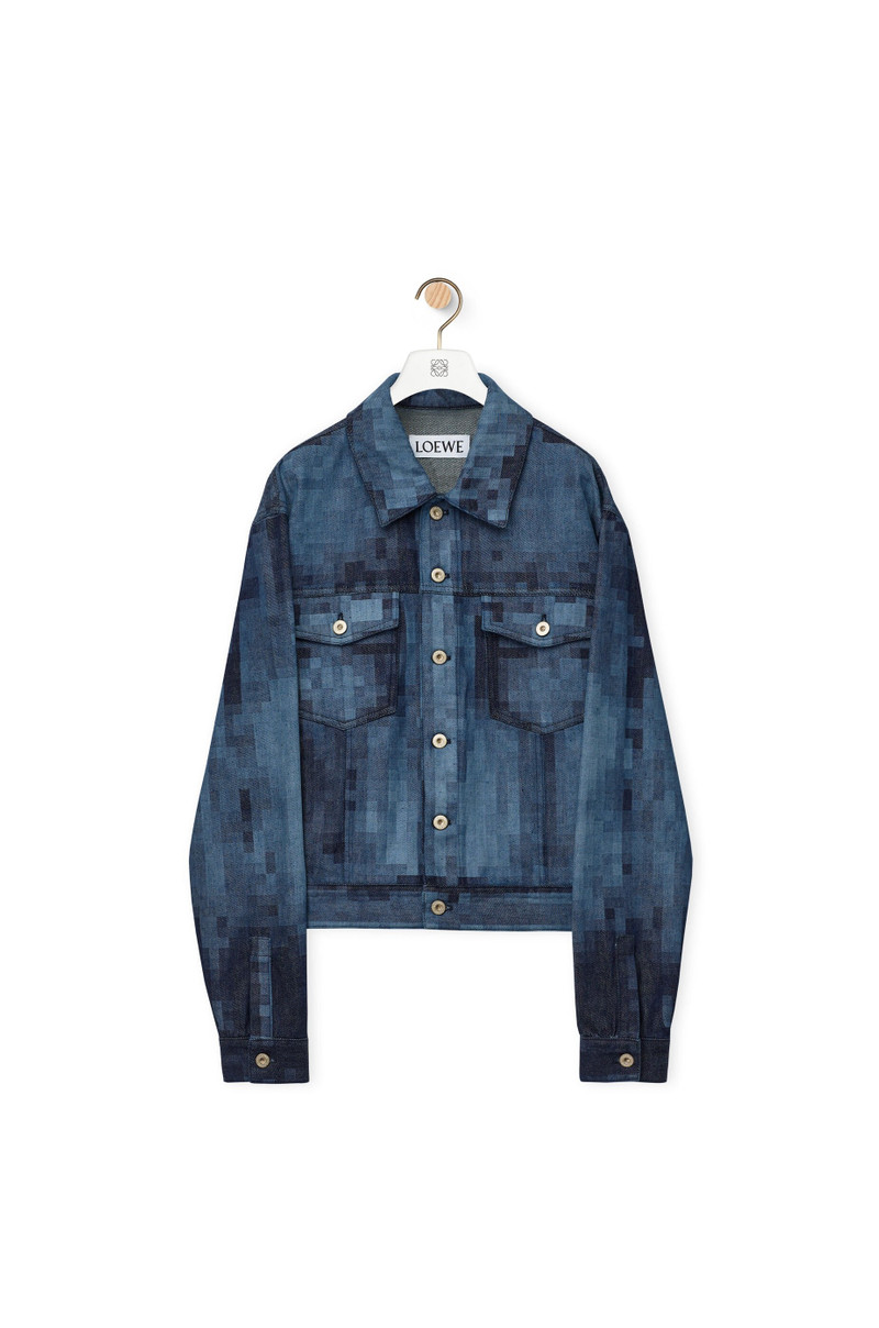 Pixelated jacket in denim 1