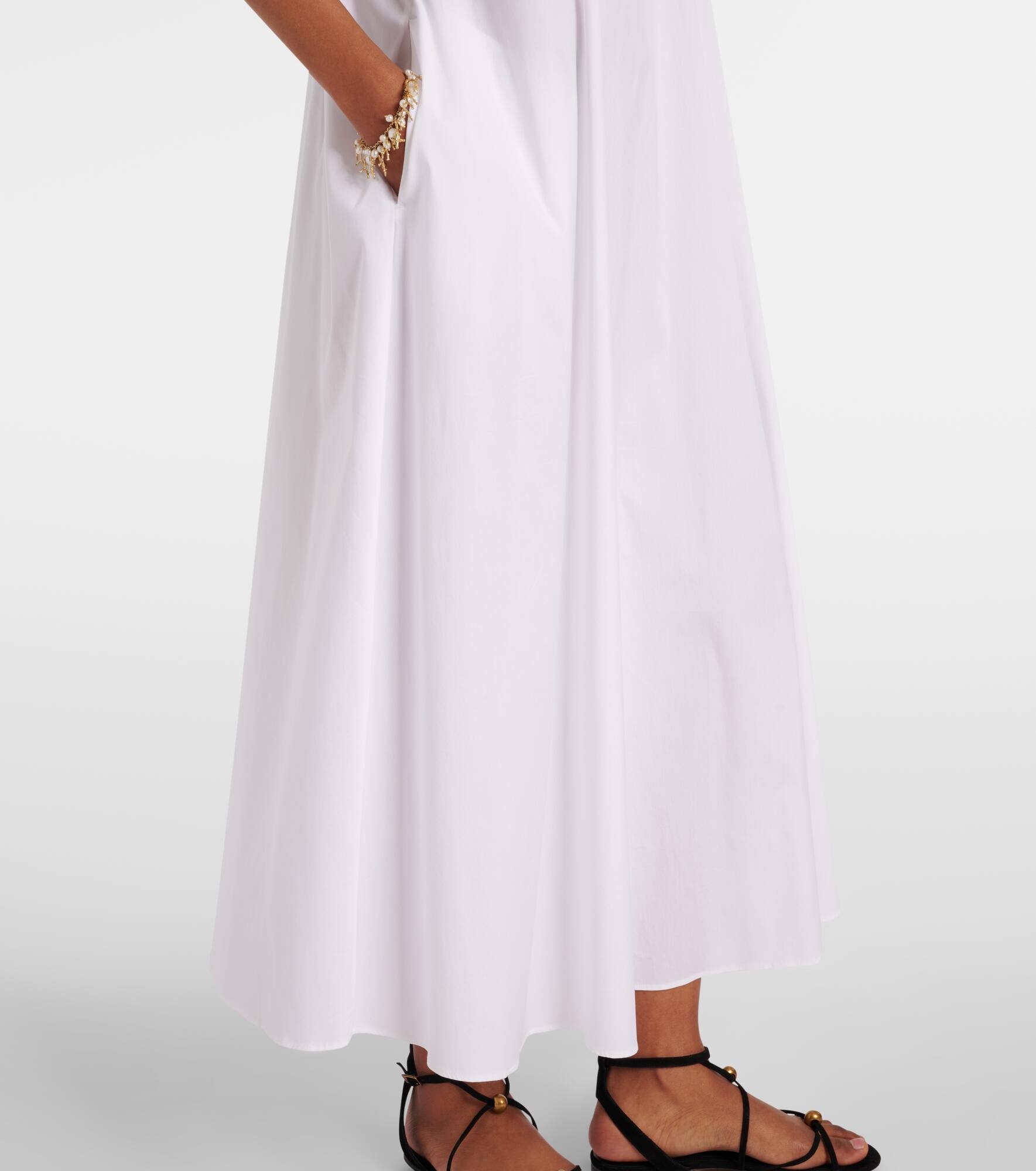 Romea cotton-blend poplin maxi dress - 5