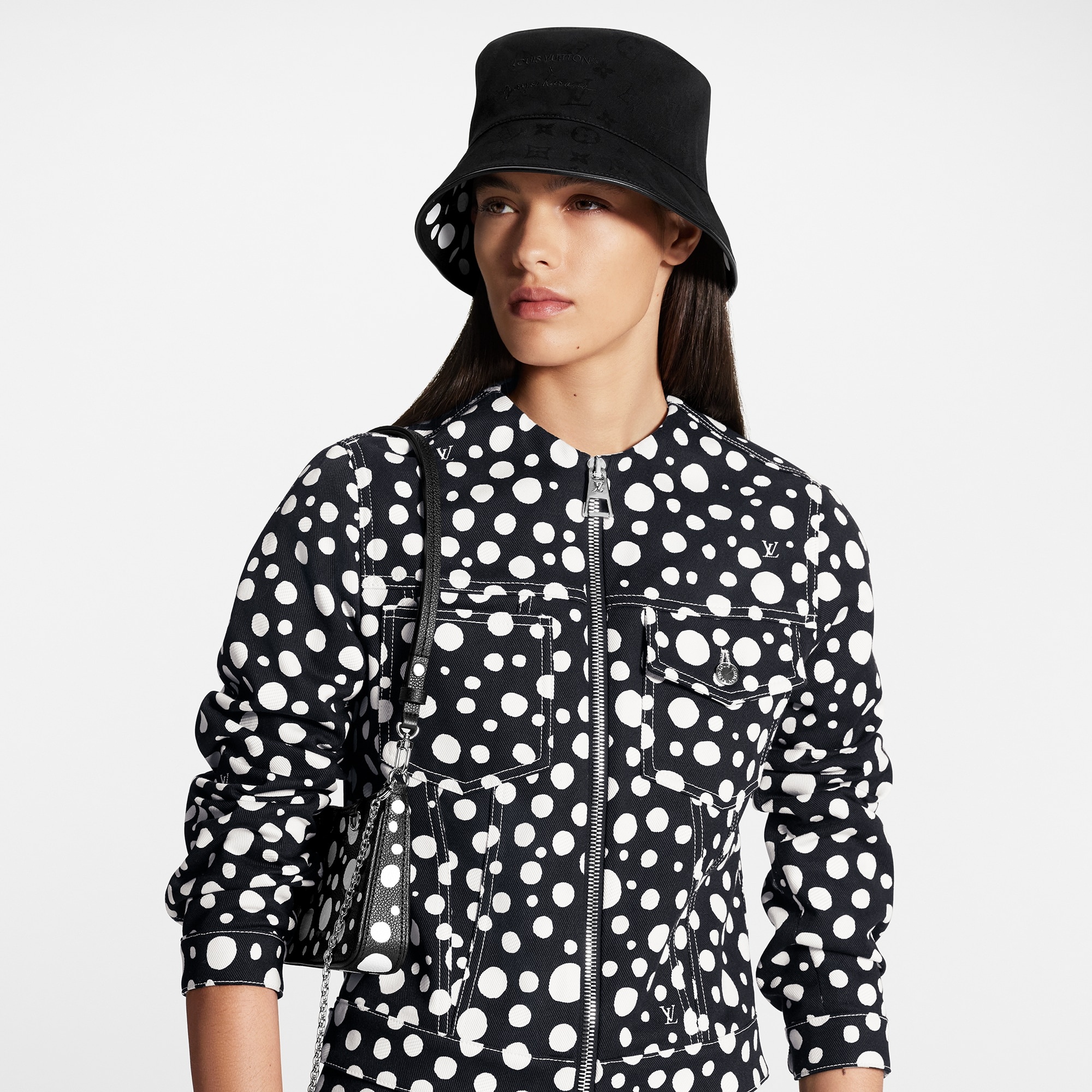 LV x YK Reversible Infinity Dots Bucket Hat - 2