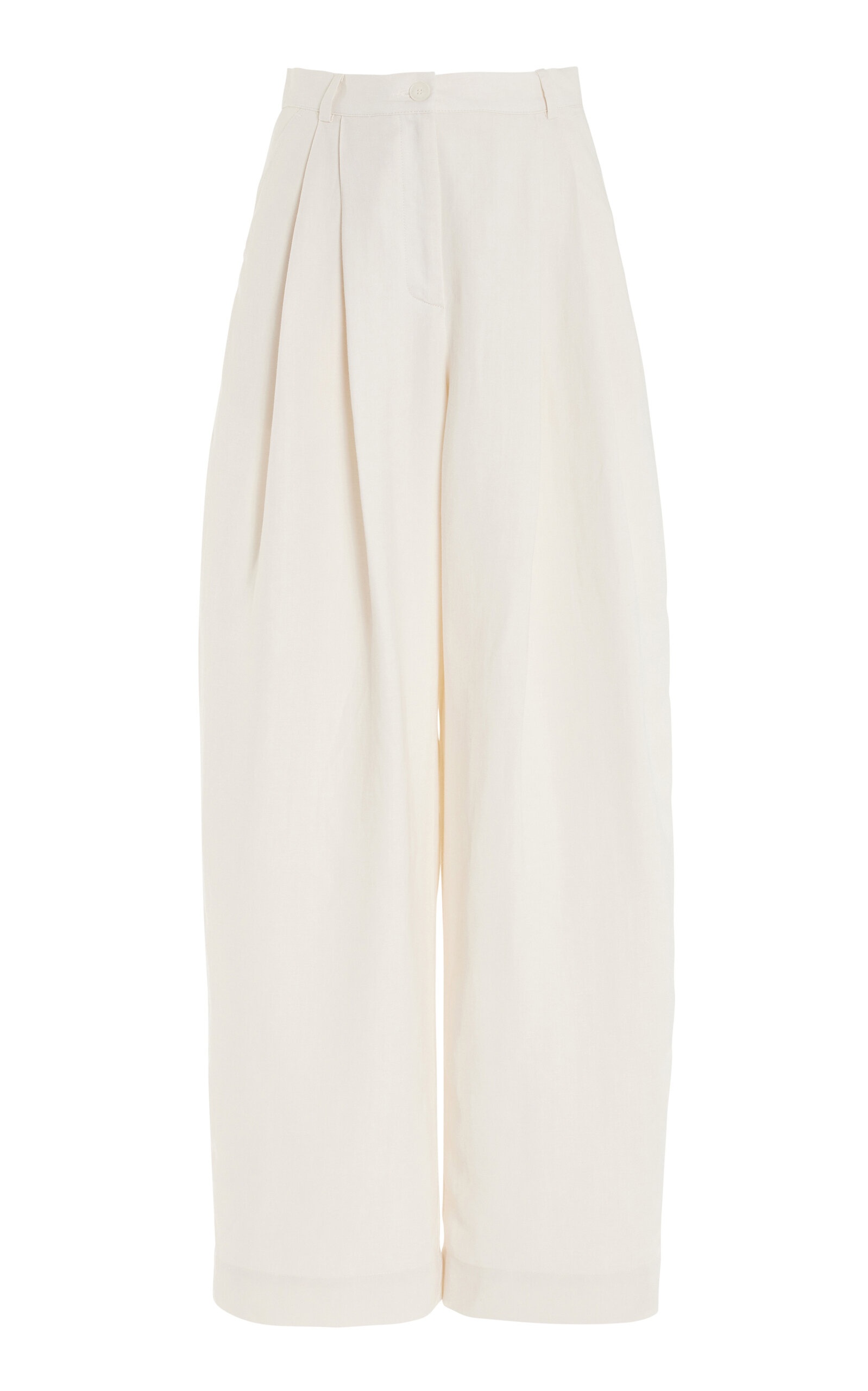 Piper Pleated Wide-Leg Trousers neutral - 1