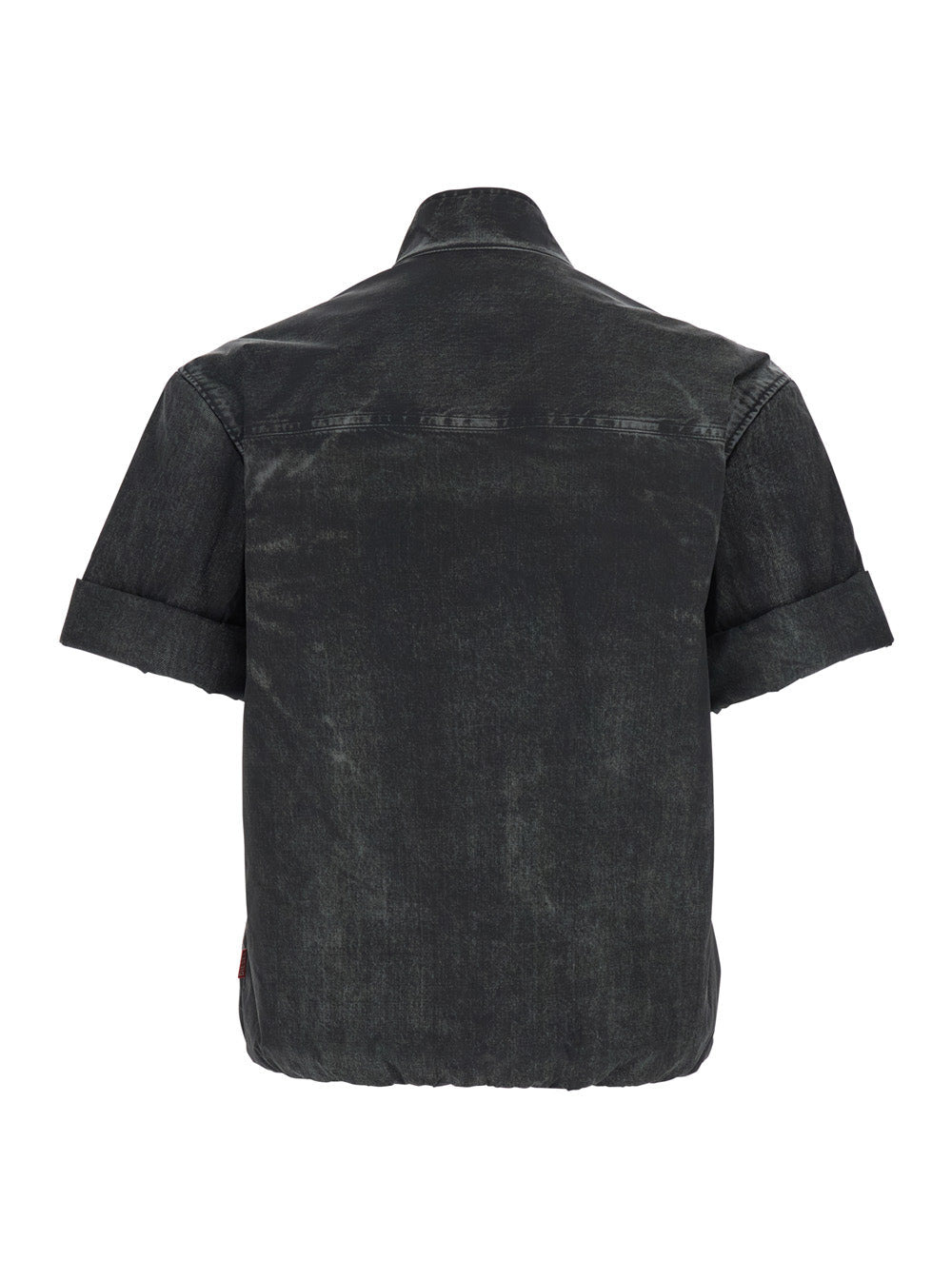 Diesel Men Black Jacket With Short-Sleeve And Distressed Effect In Fabric Man - 2