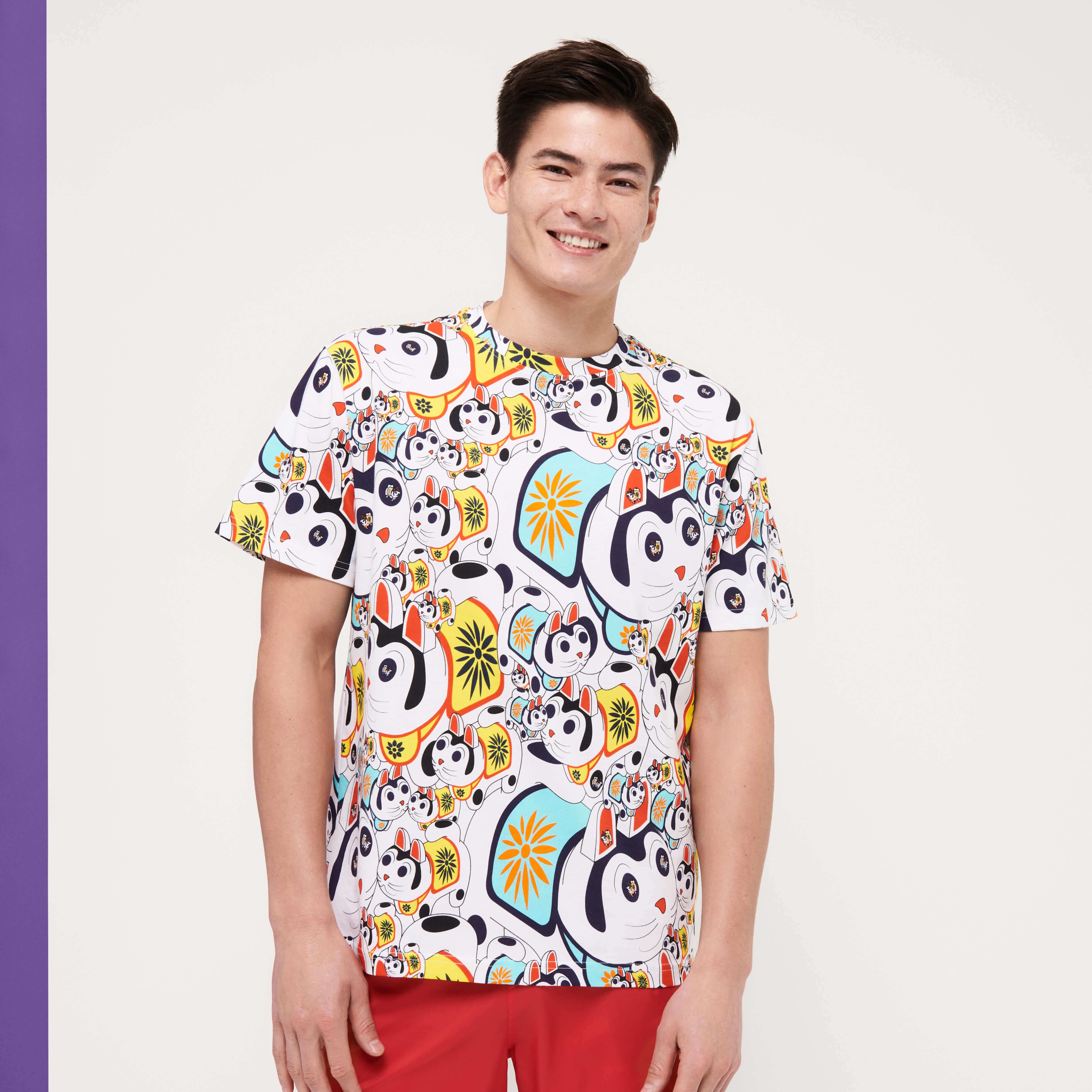 Men Cotton T-Shirt Maneki-neko - 3