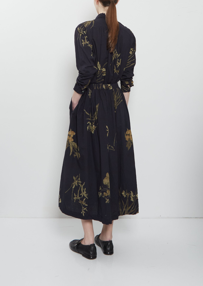pas de calais Japonism Flower Print Skirt — Navy outlook