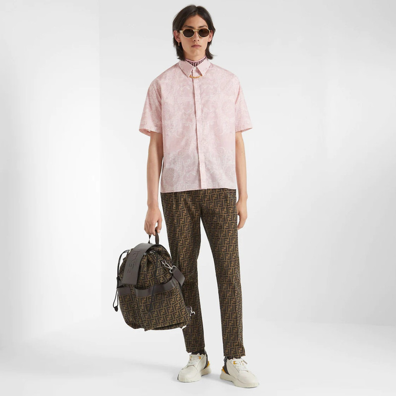 FENDI Fendace pink cotton shirt outlook