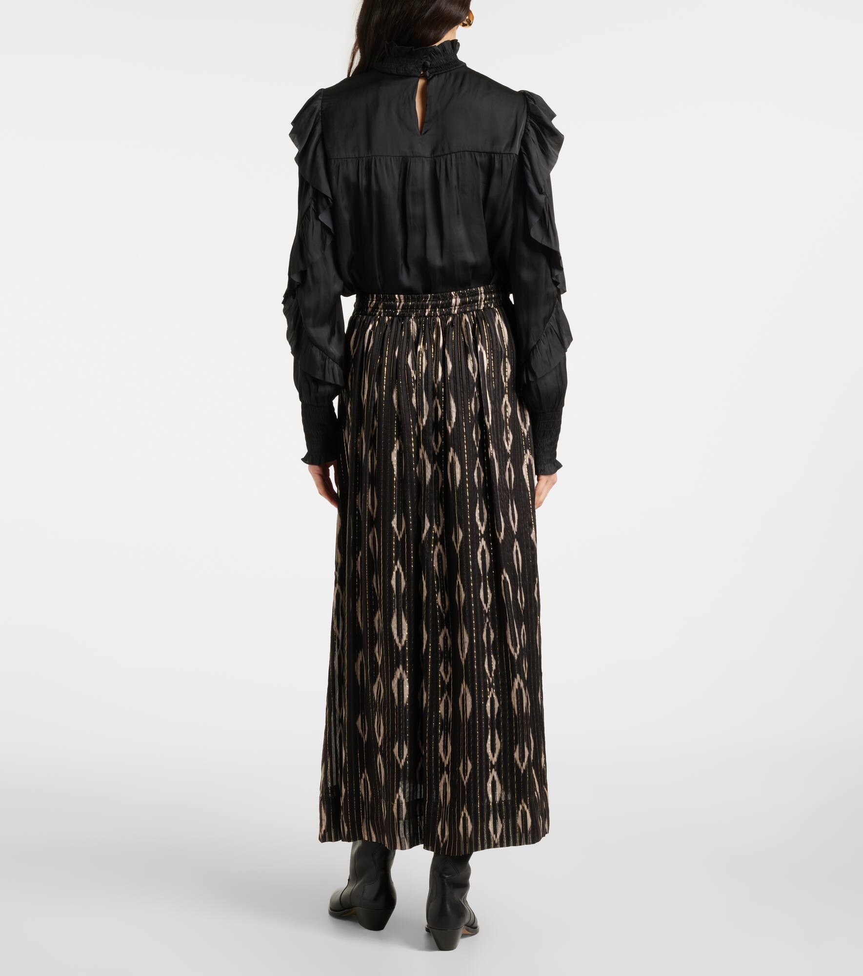 Samila pleated printed midi skirt - 3