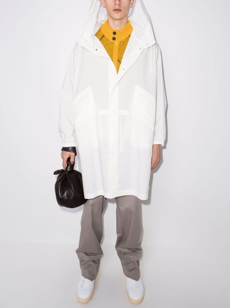 logo-print hooded raincoat - 4