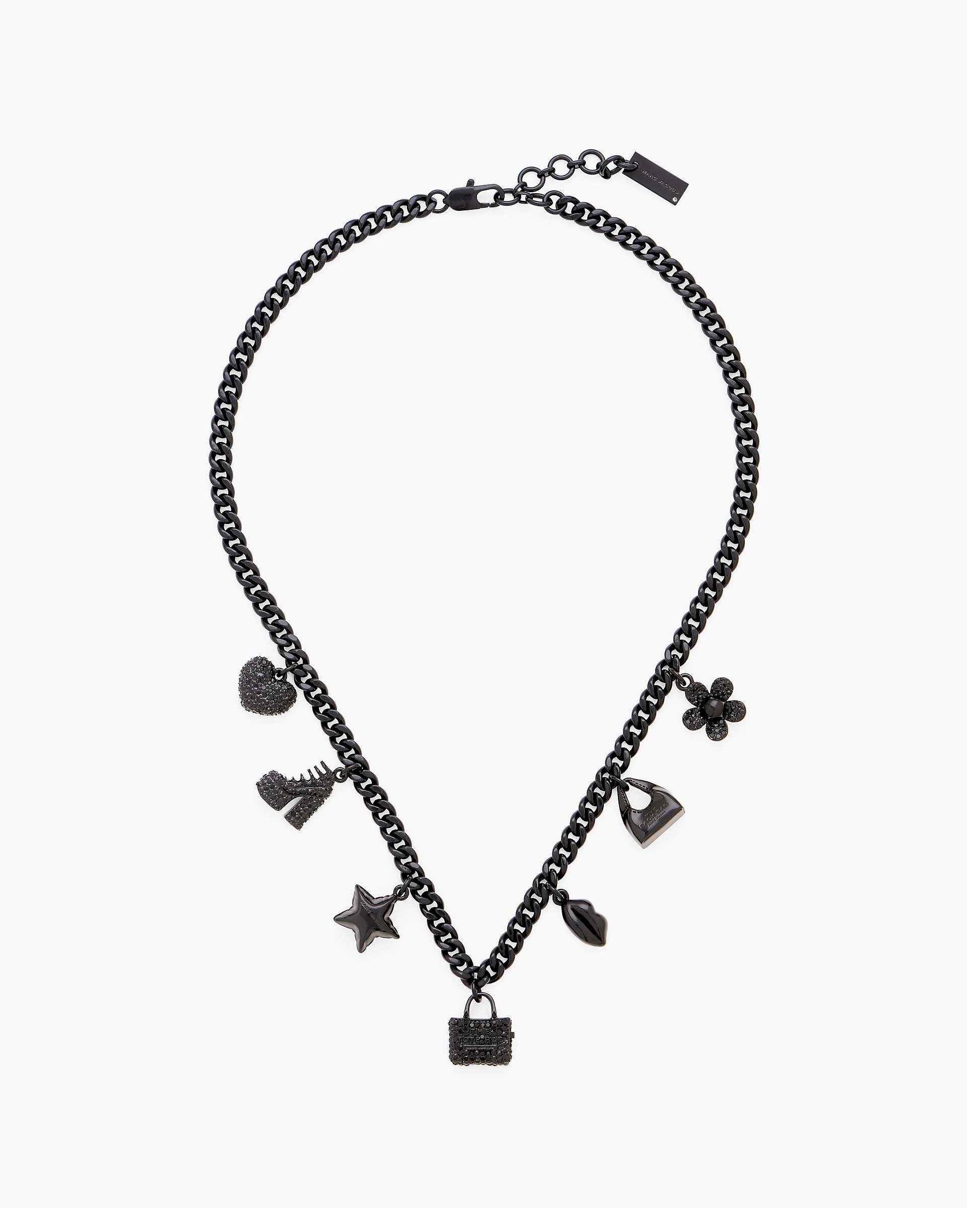 MINI ICON PAVE CHARM NECKLACE - 4