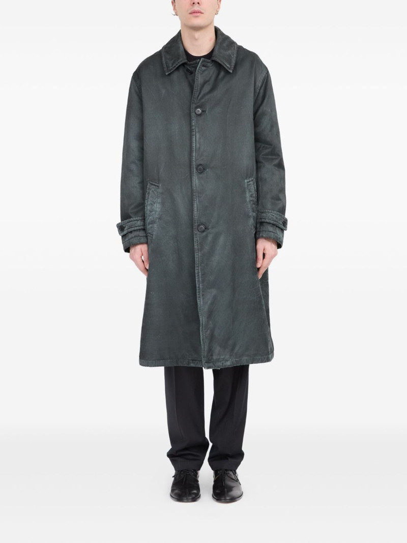 MM6 Maison Margiela waxed button-up coat outlook