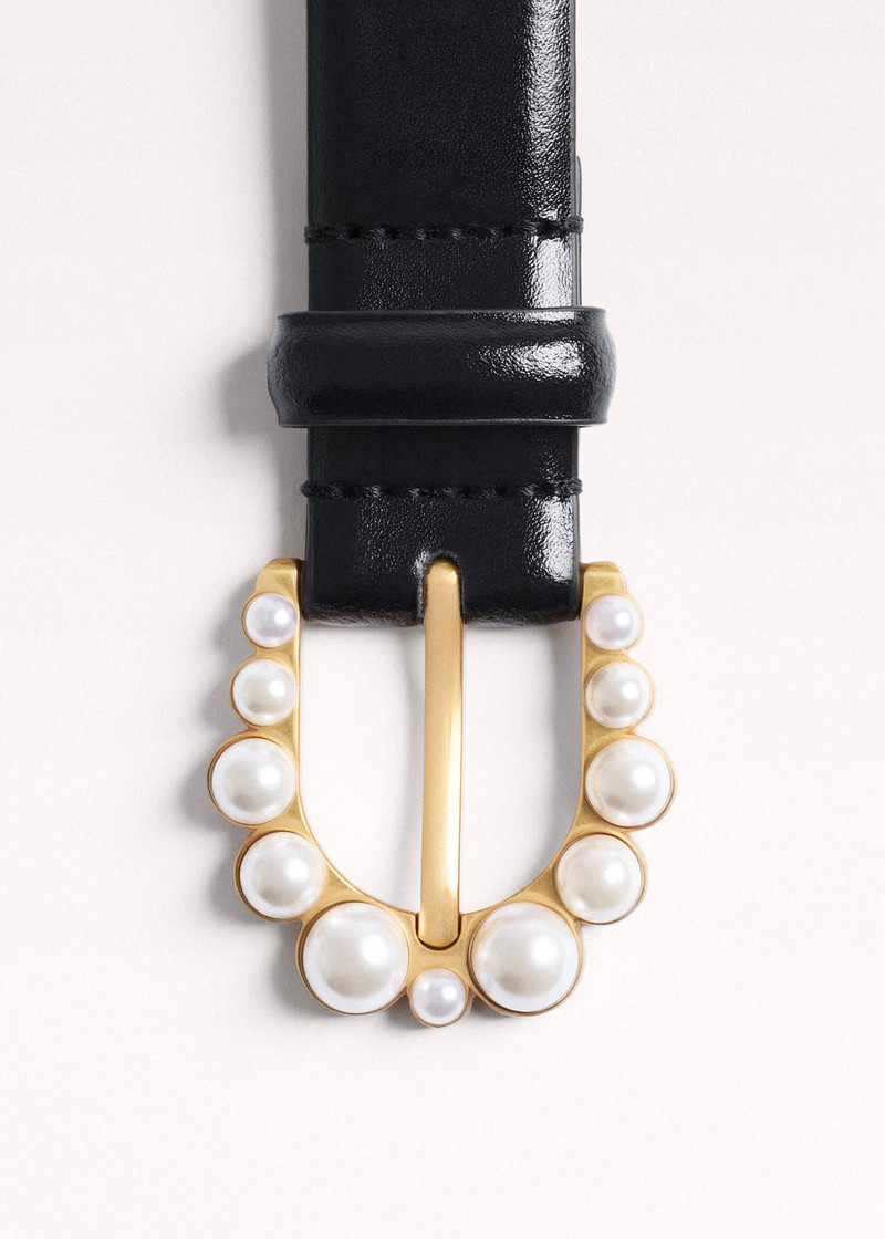 Faux Pearl Buckle Belt 4