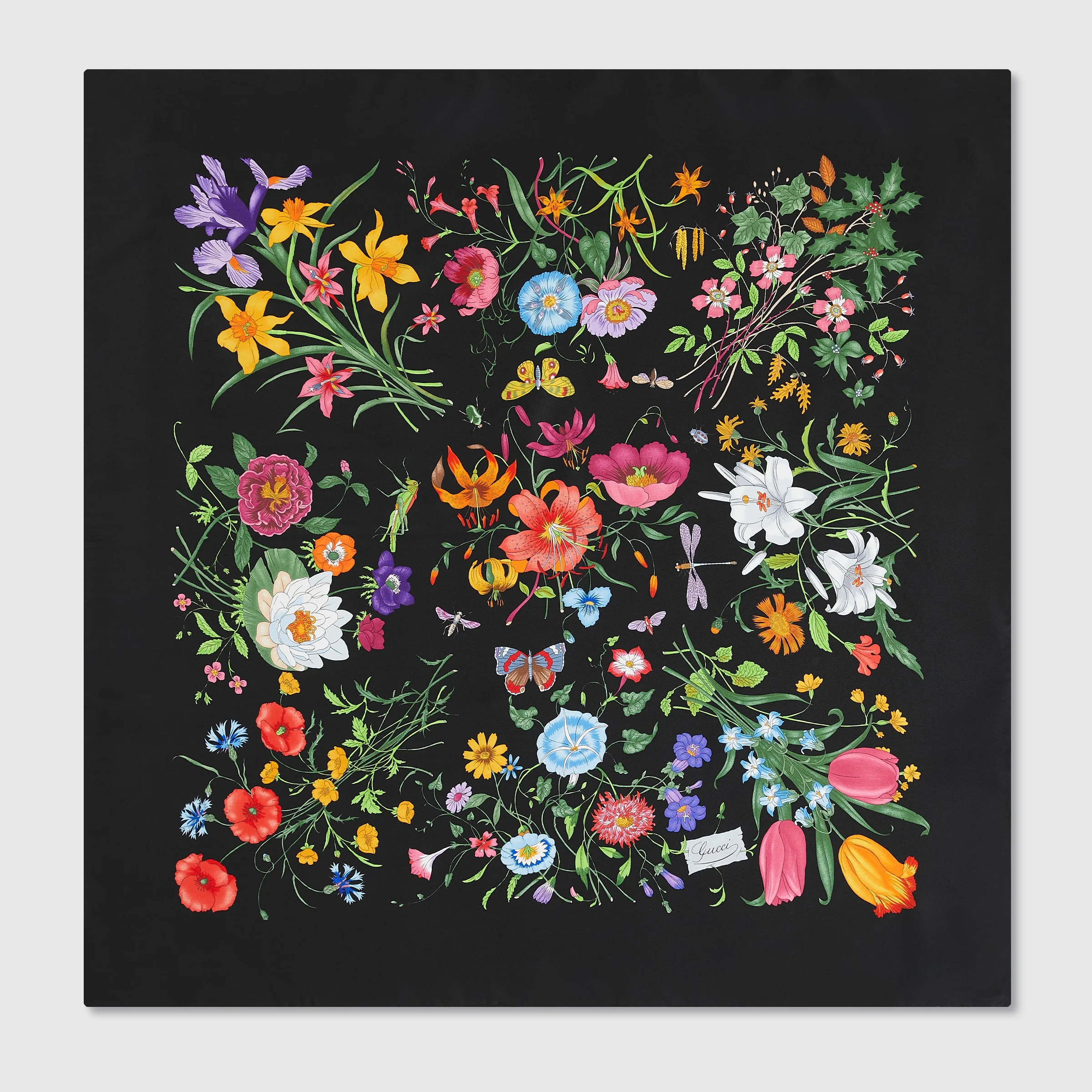 Printed silk twill carré - 1