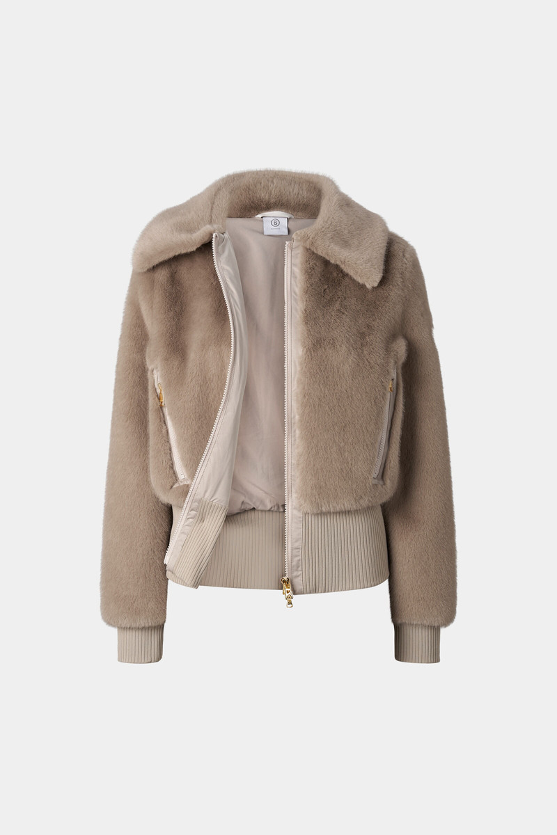 Jolyna Faux Fur Jacket in Camel 2