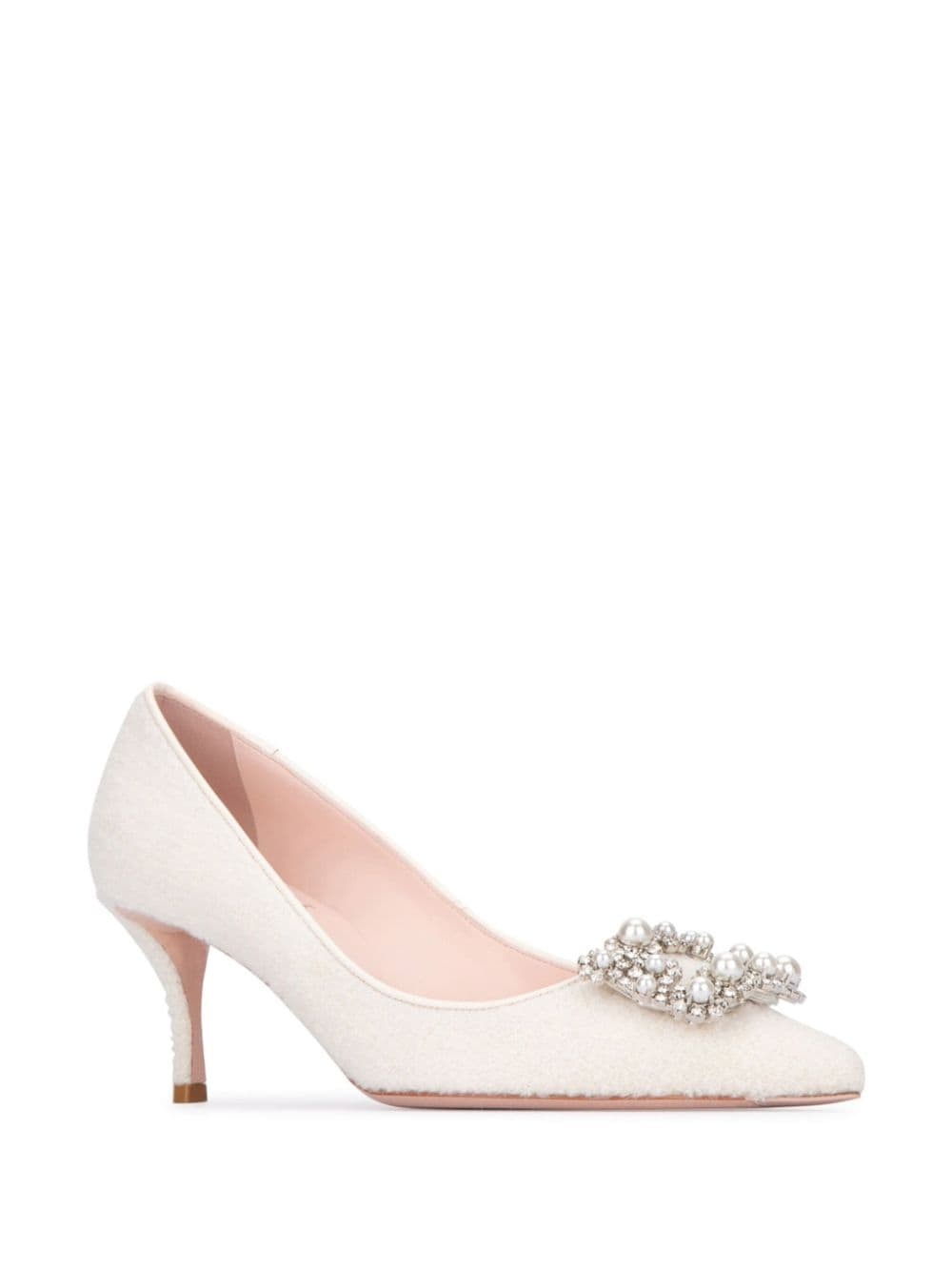 65mm crystal-buckle pumps - 2