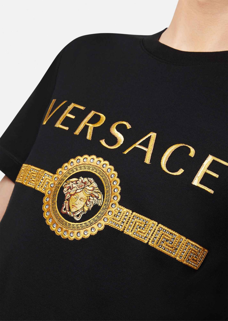 Embroidered Medusa Logo T-Shirt 5