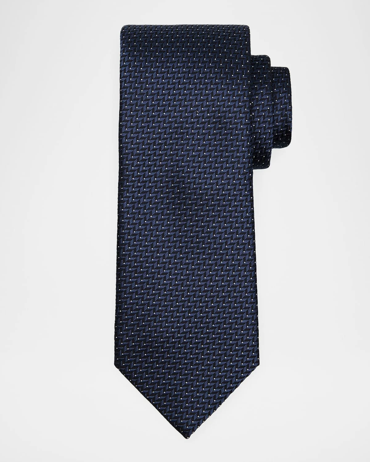 Men & apos;s Woven Herringbone Silk Tie - 1