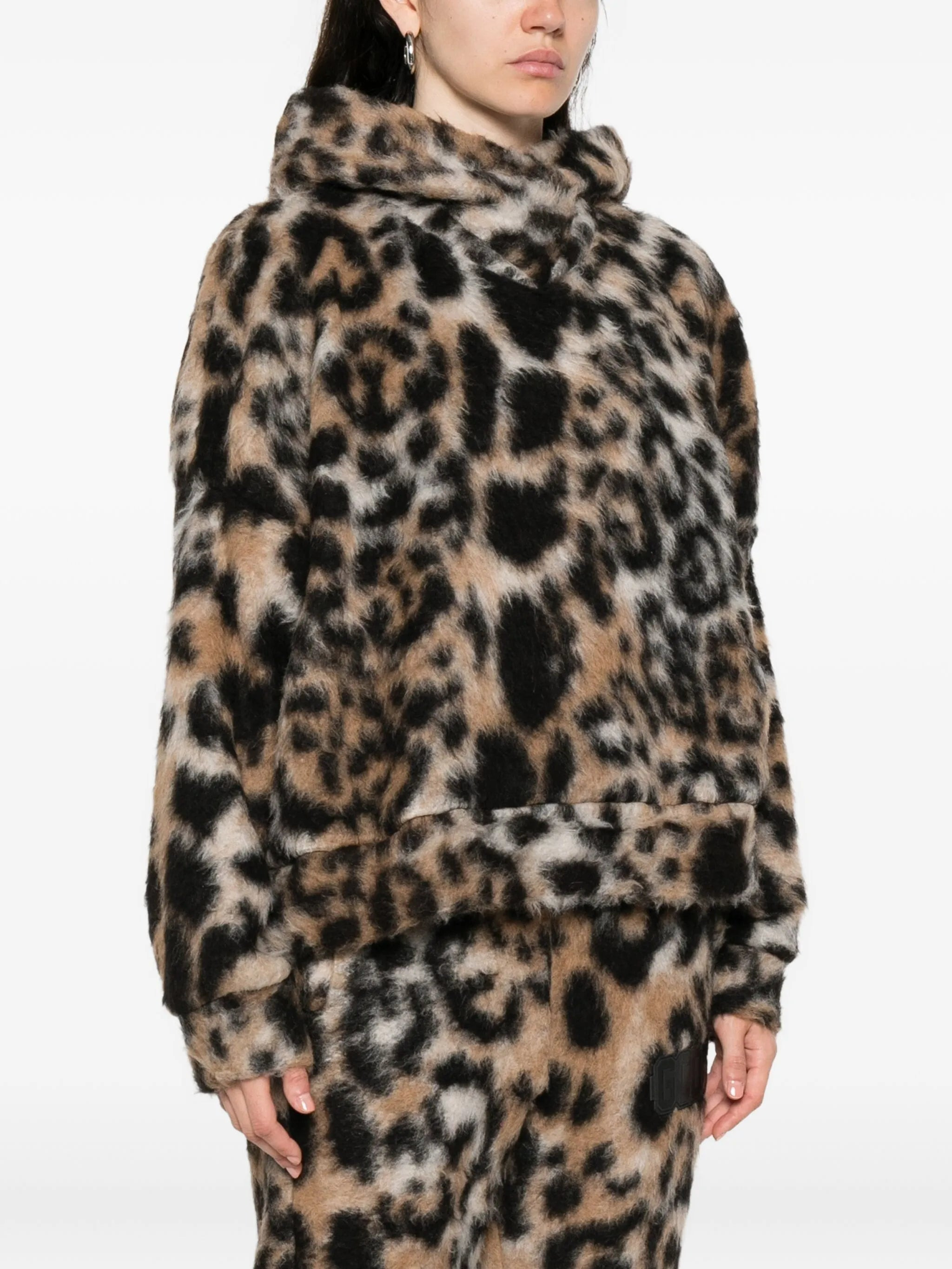 Gcds Hooded Animal-print Sweater - 4