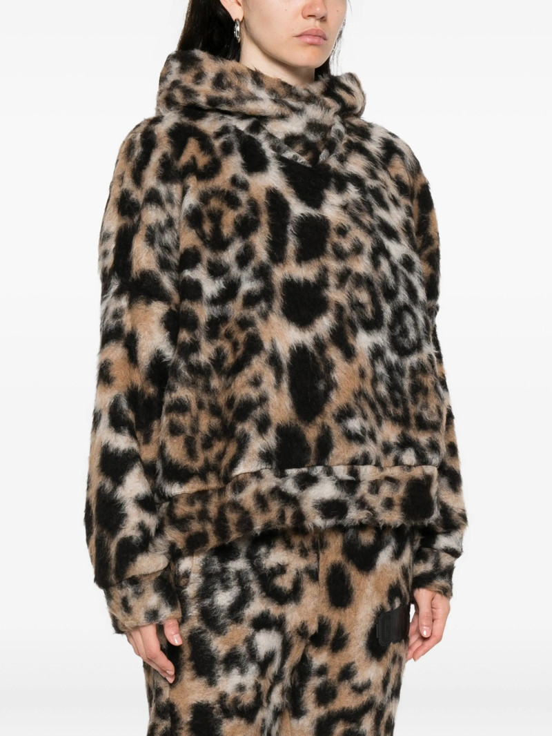 Gcds Hooded Animal-print Sweater 4