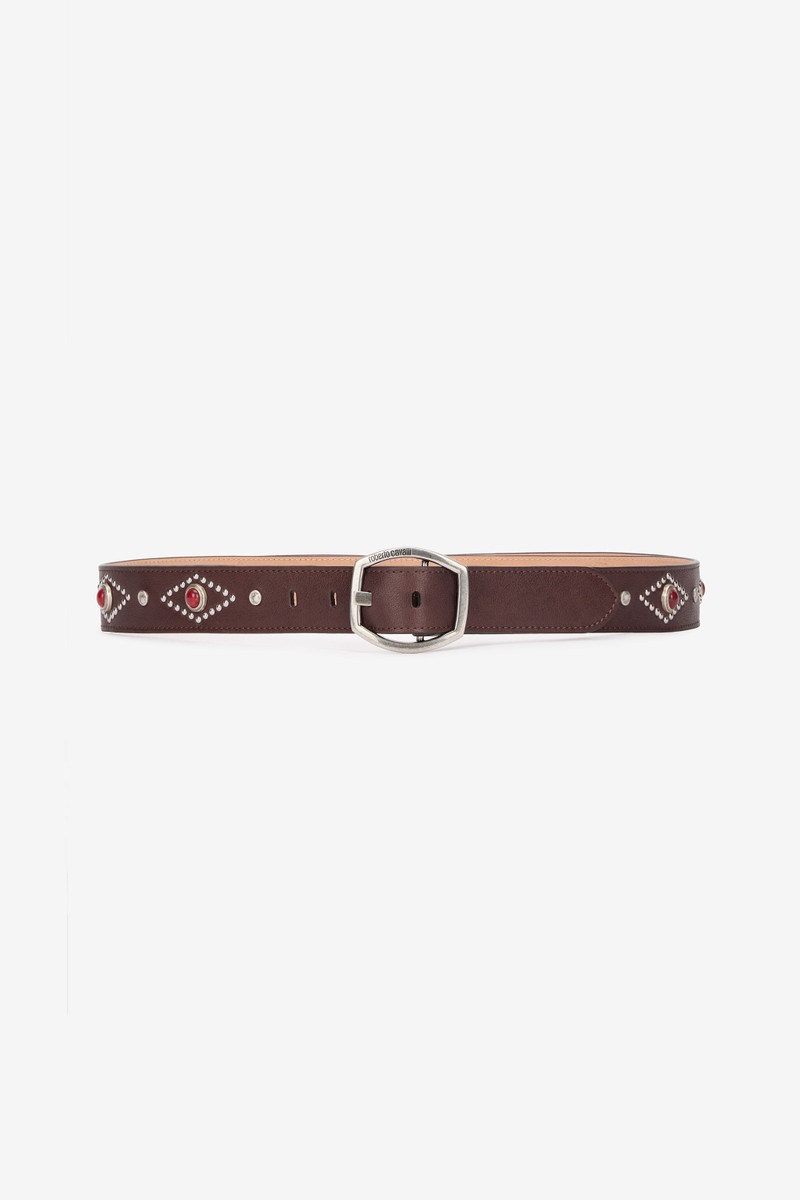 Belt With Decorations And Branded Buckle 1