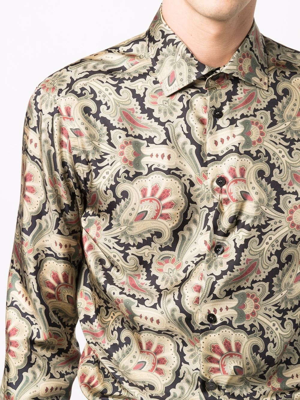 paisley-print silk shirt - 5