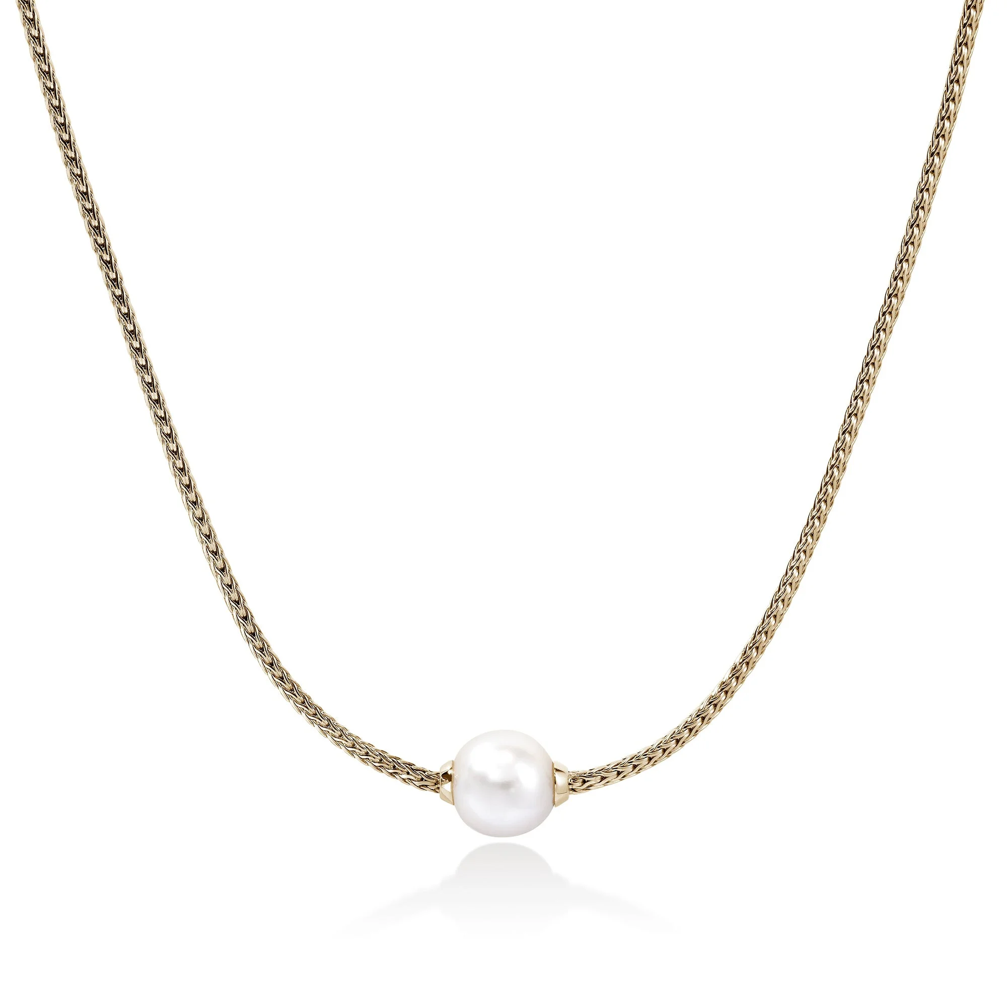 JH Essential Pearl Necklace, Gold, 1.8MM - 1